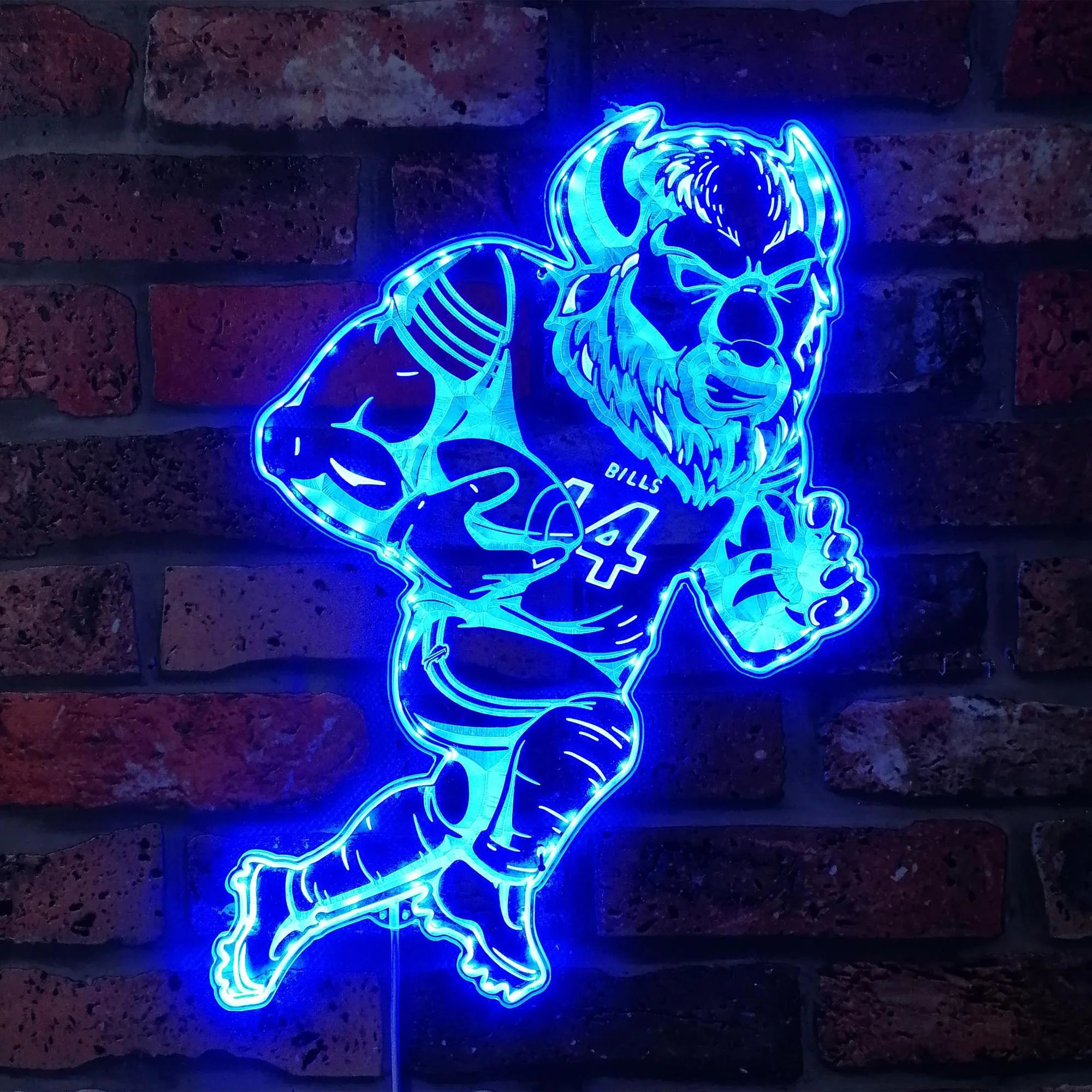Let's Go Buffalo Bills Neon LED Sign with Dynamic RGB Colors - Image 4