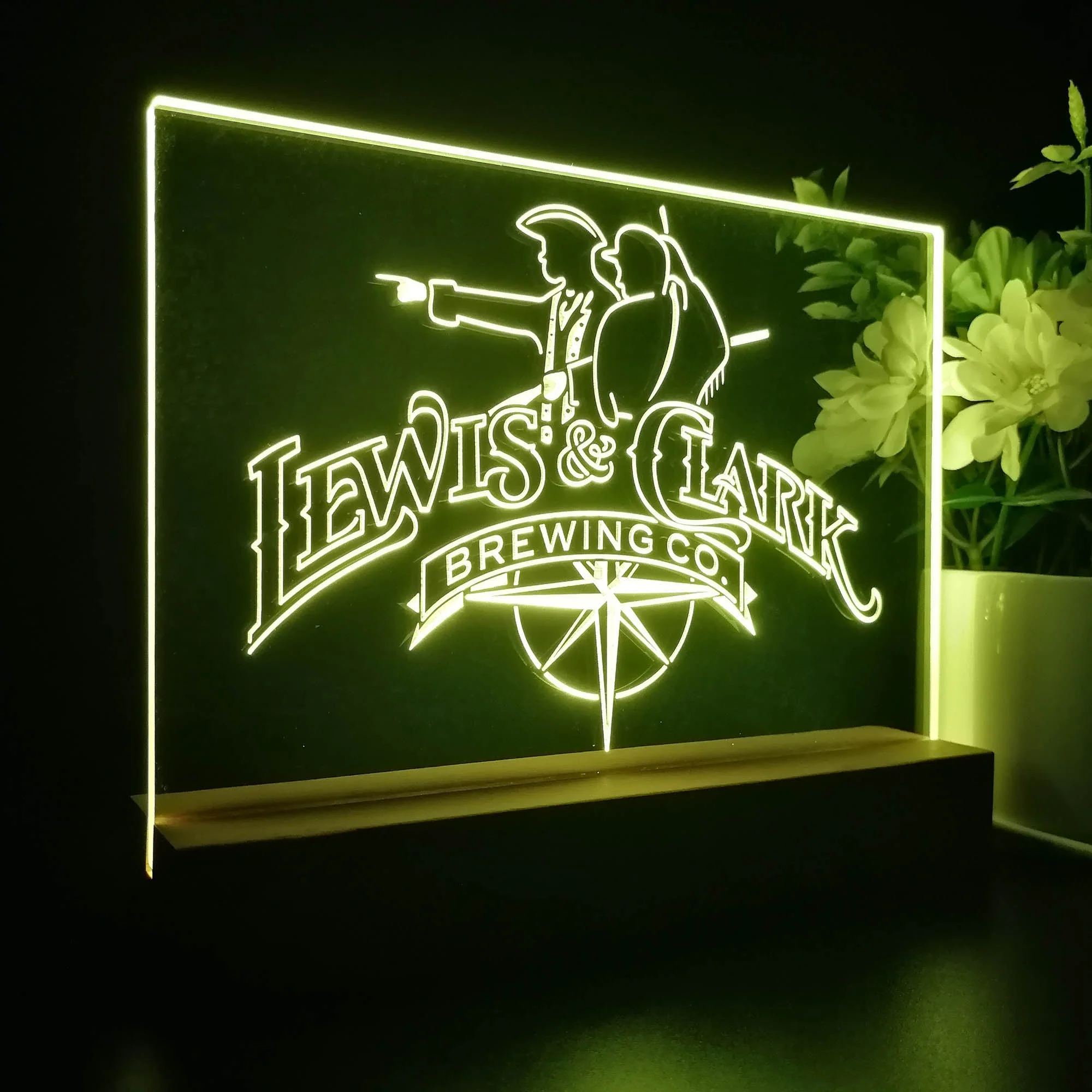 Lewis & Clark Brewing Co. Neon Sign Pub Bar Decor Lamp - Image 5