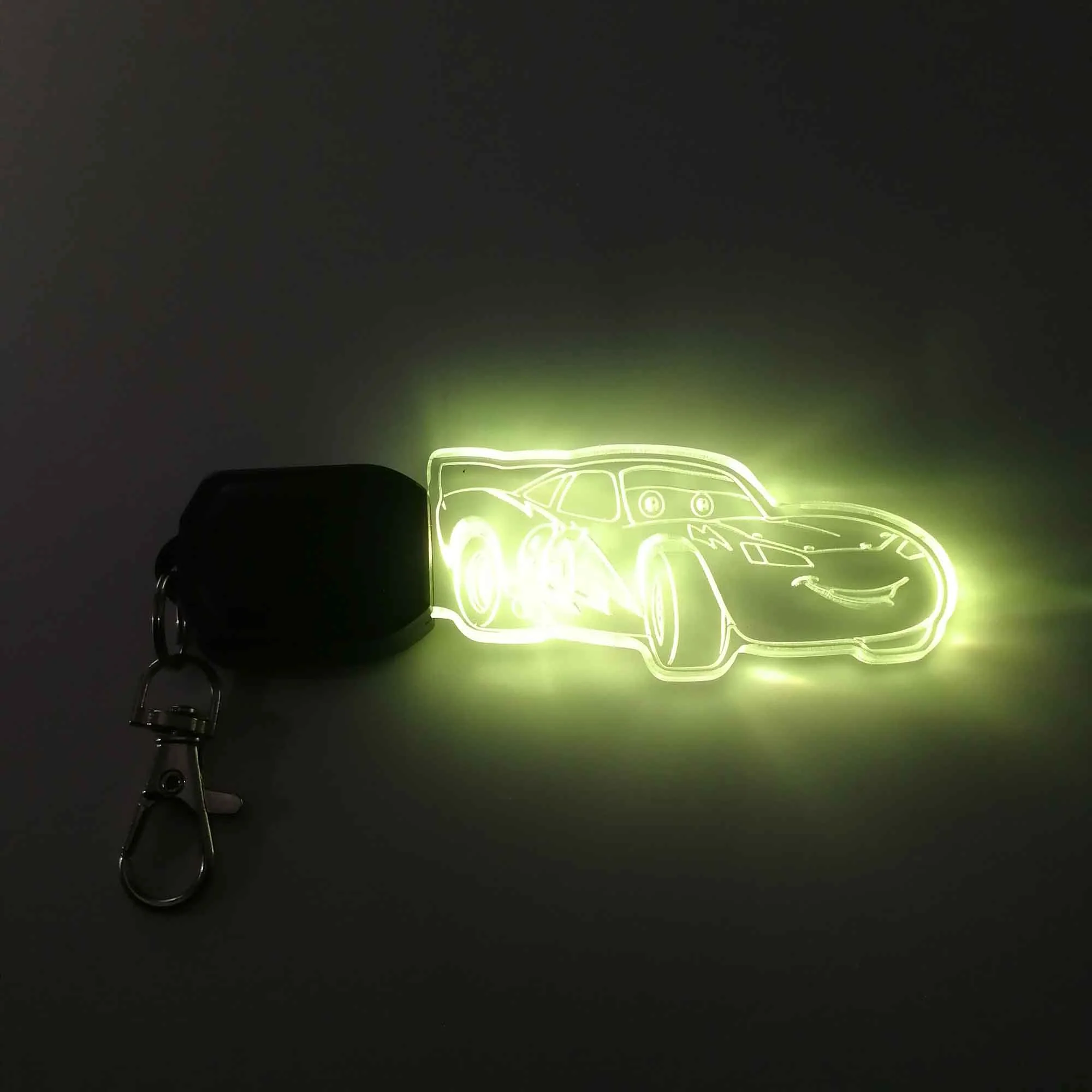 Lighting Mcqueen LED Light Acrylic Keychain , Christmas Tree Ornament - Image 5