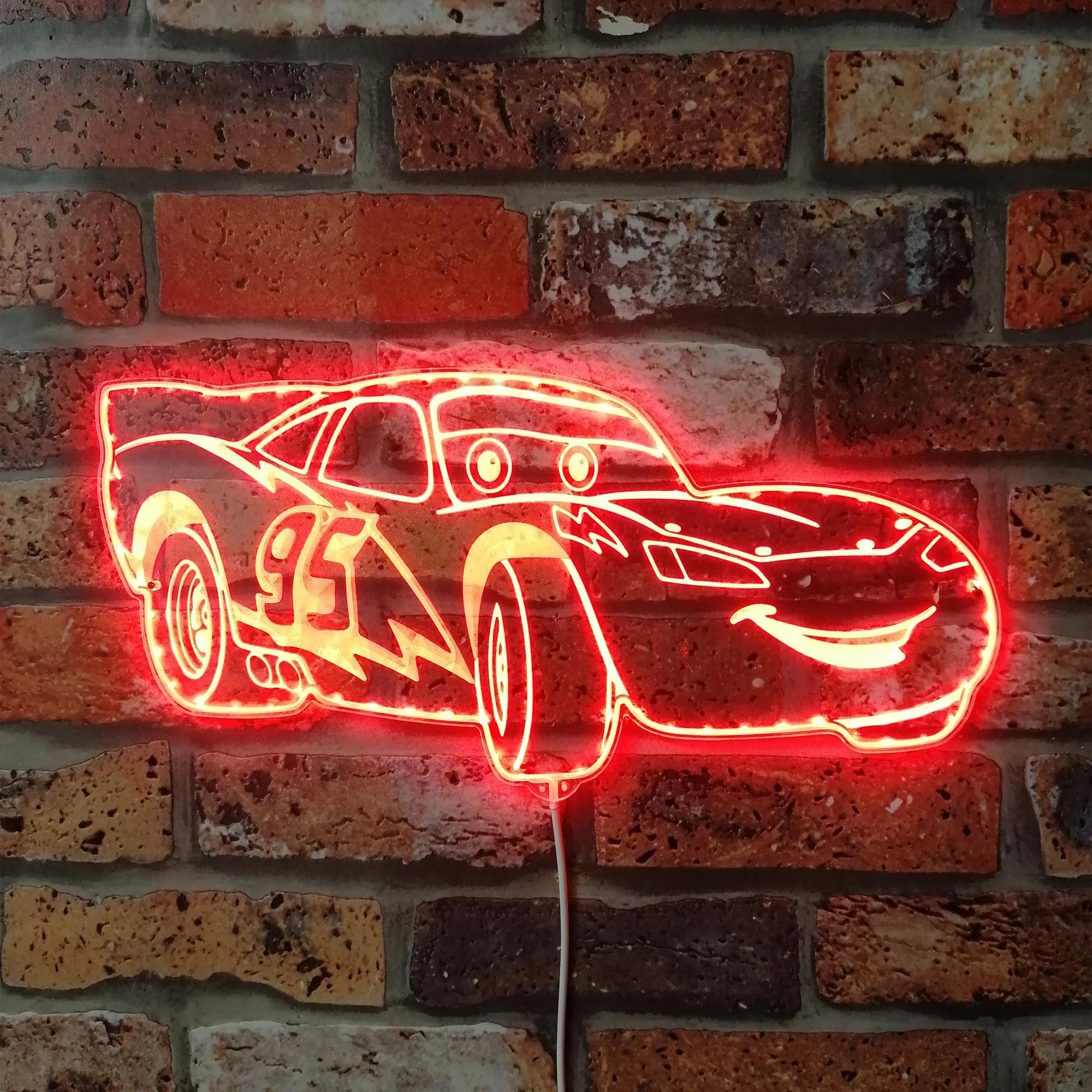Lightning McQueen Neon LED Sign with Dynamic RGB Colors - Image 3