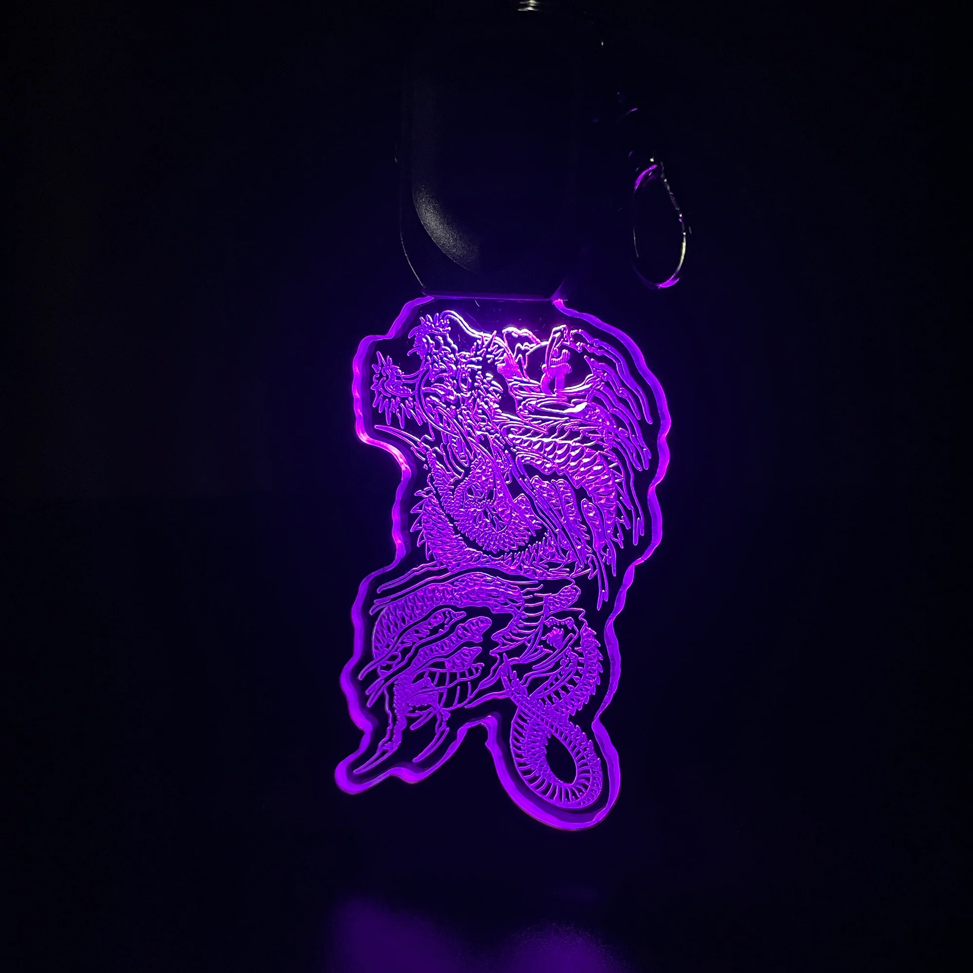 Like a Dragon Japanese Dragon Tattoo LED Light Acrylic Keychain , Christmas Tree Ornament