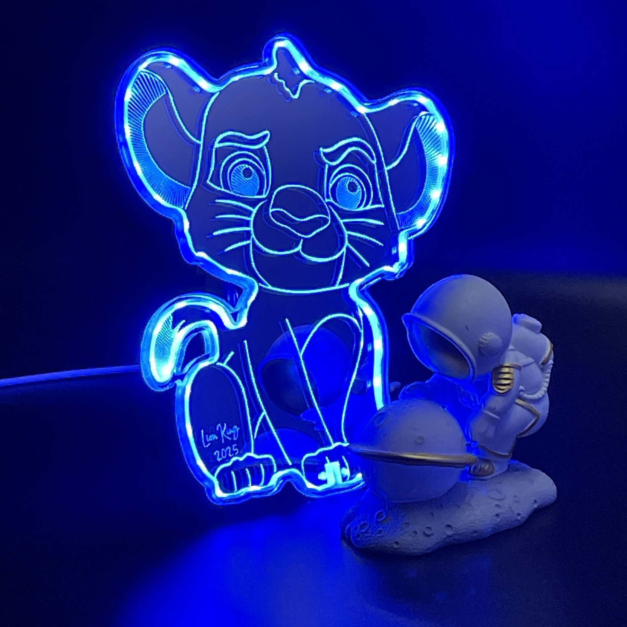 Lion King Neon LED Sign with Dynamic RGB Colors Mirror Backing - Image 4