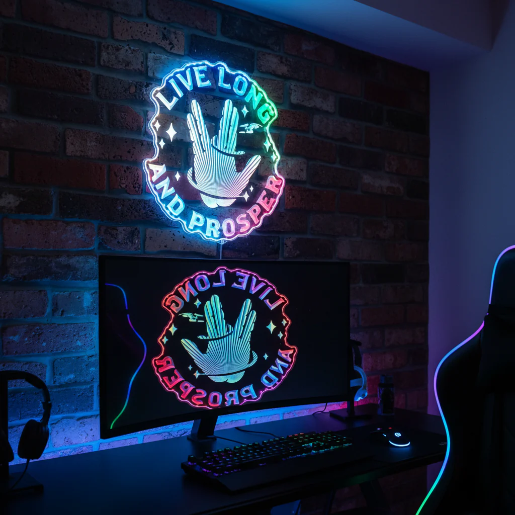 Star Trek Live Long and Prosper Neon RGB Edge Lit LED Sign - Image 8