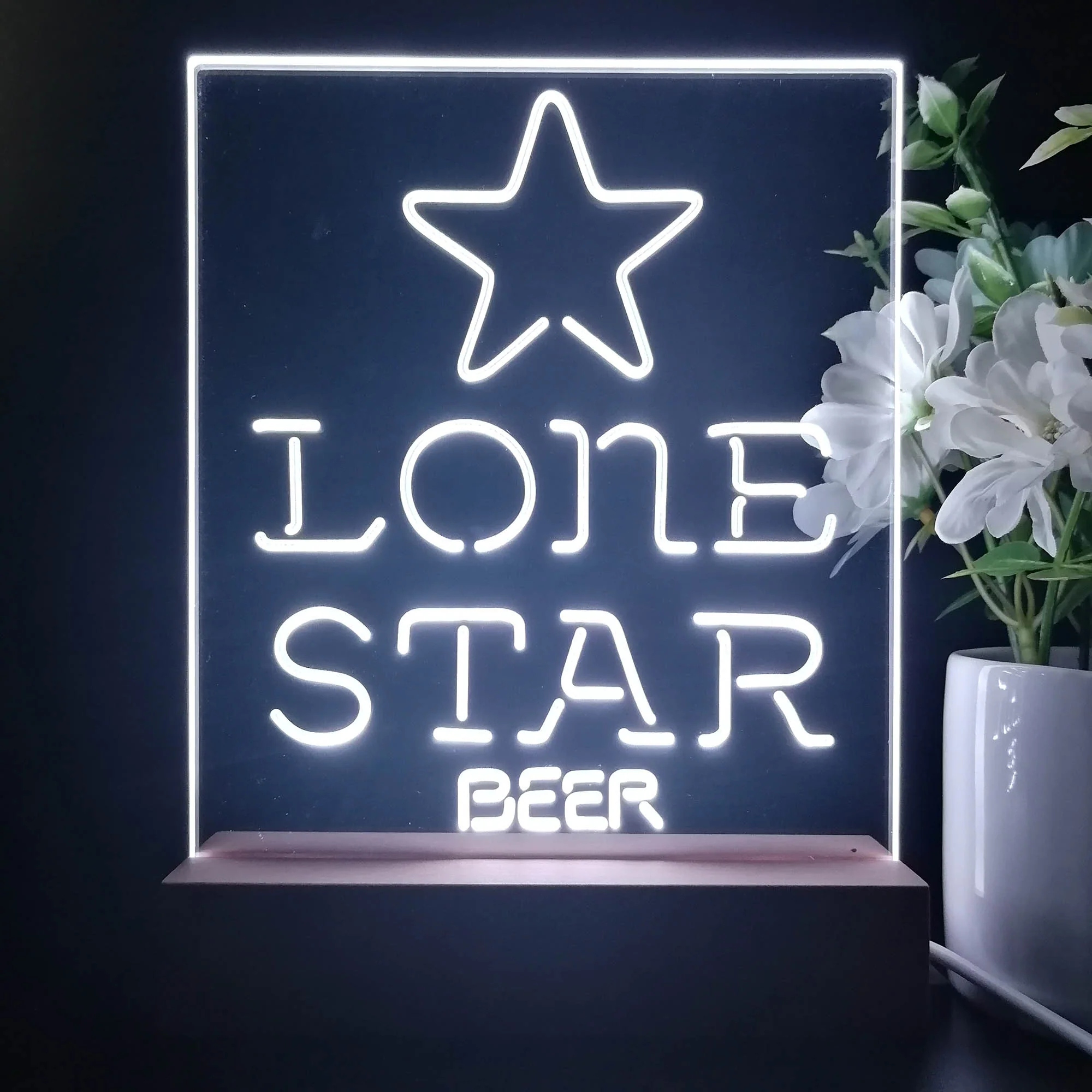 Lone Star Beer Bar Night Light Neon Pub Bar Lamp
