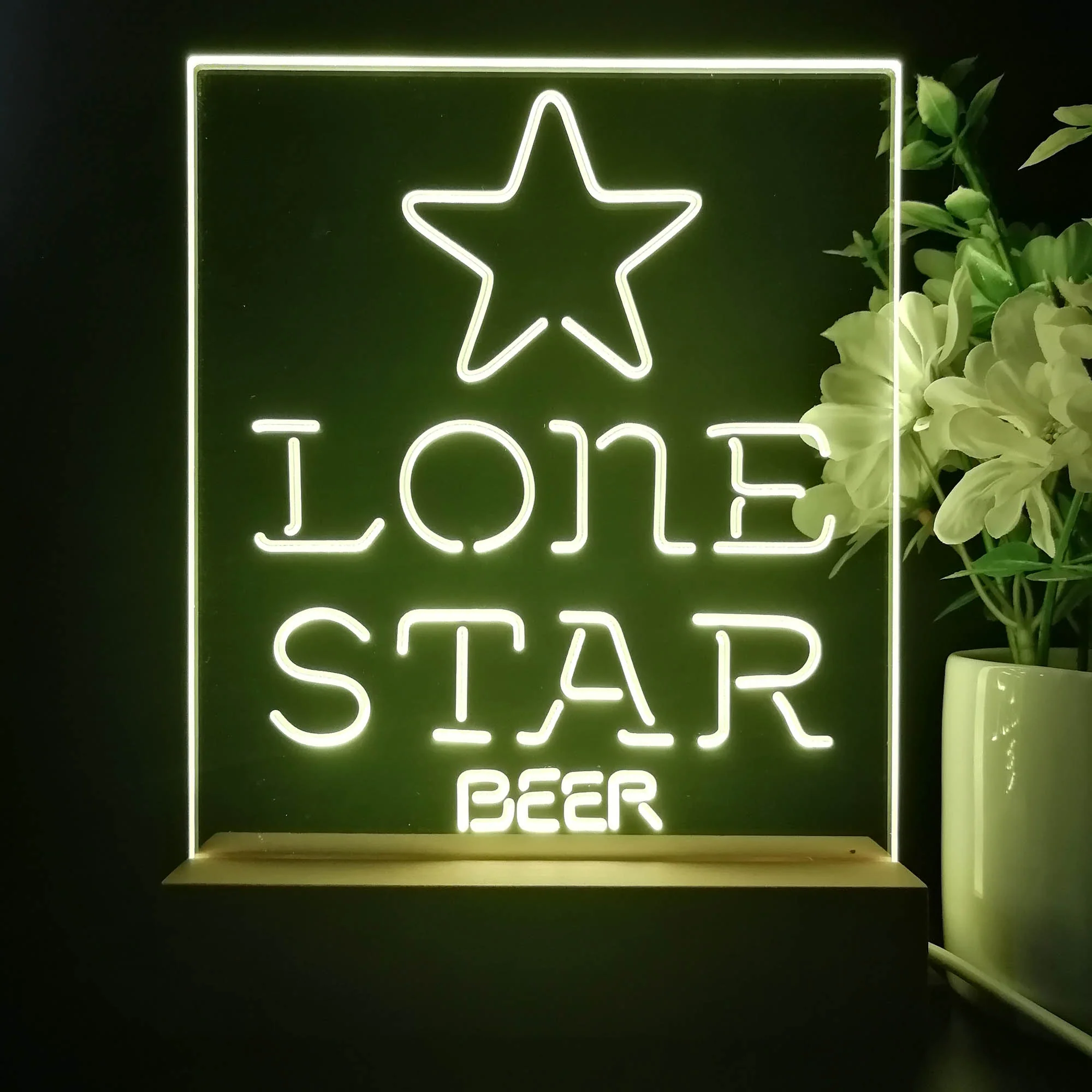 Lone Star Beer Bar Night Light Neon Pub Bar Lamp - Image 2
