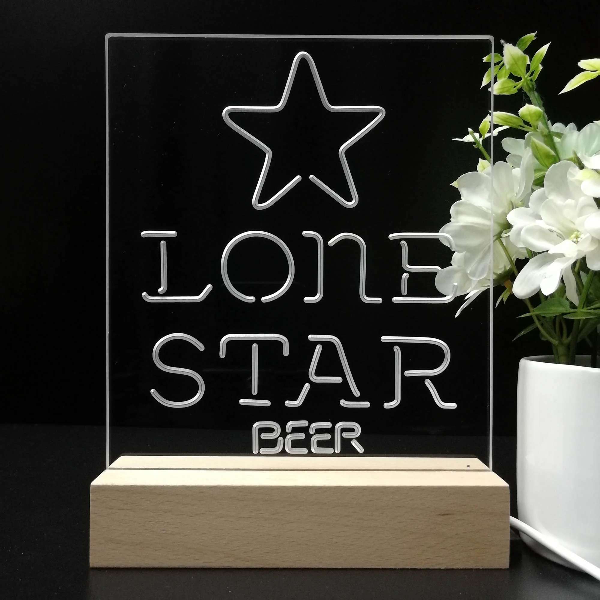 Lone Star Beer Bar Night Light Neon Pub Bar Lamp - Image 8