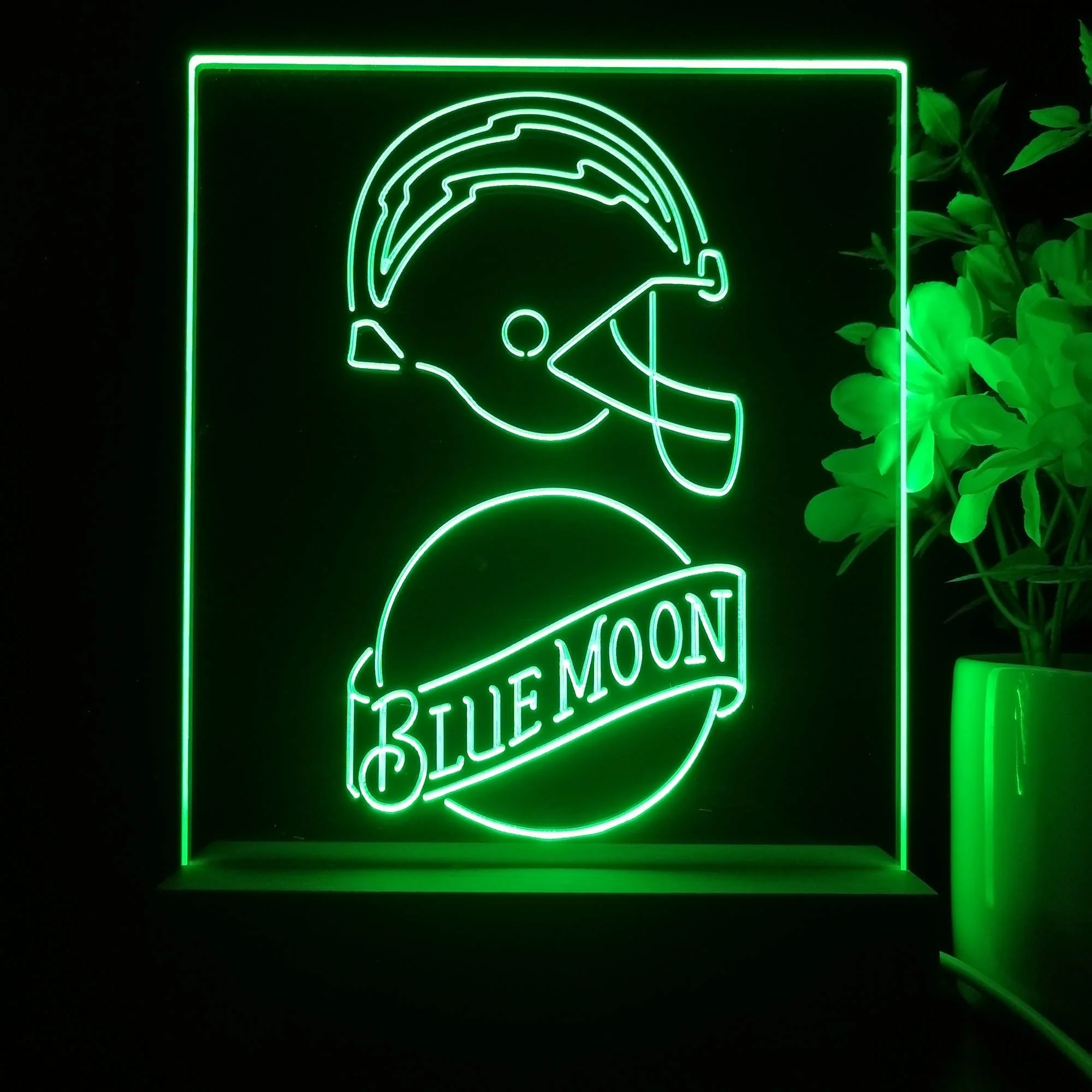 Los Angeles Chargers Blue Moon Neon Sign Pub Bar Lamp - Image 2
