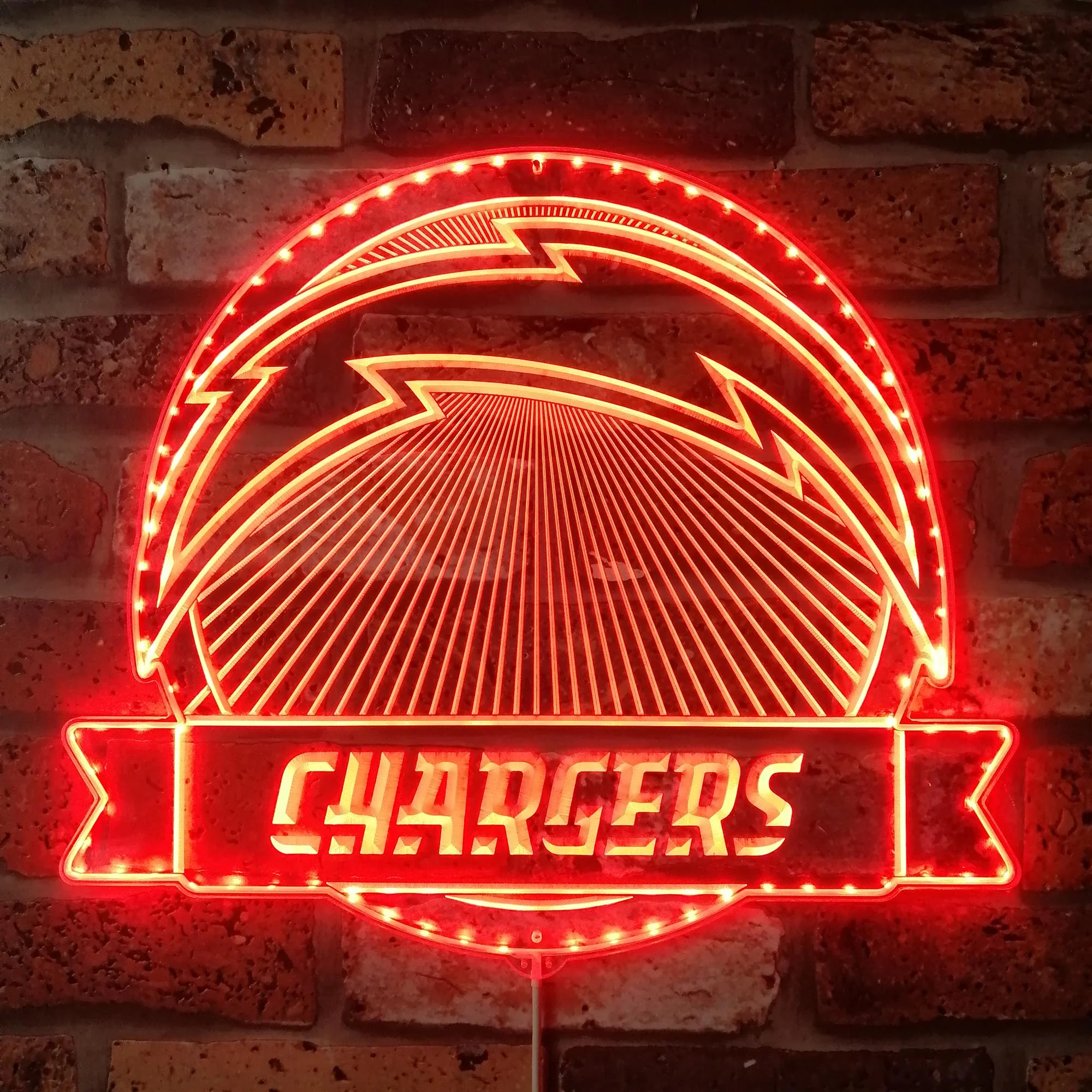 Los Angeles Chargers Neon LED Sign with Dynamic RGB Colors - Image 3