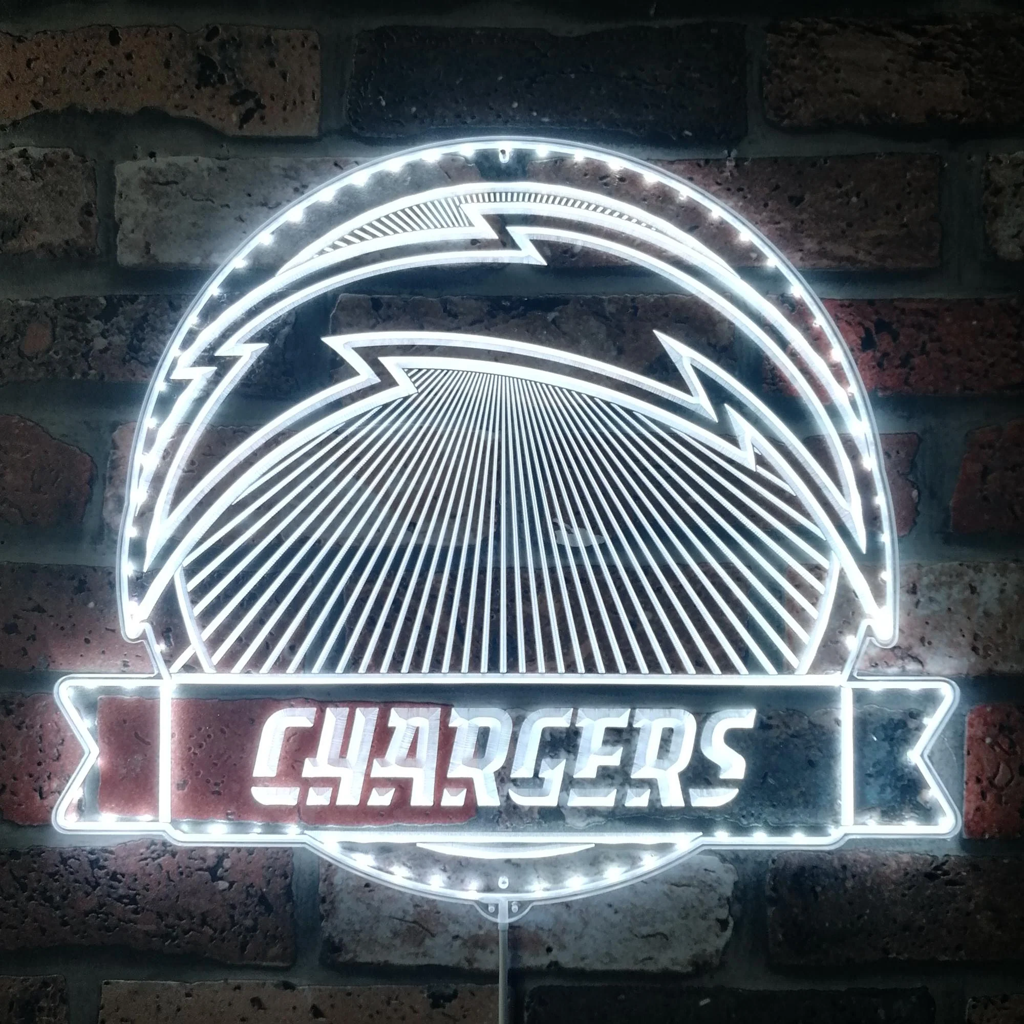 Los Angeles Chargers Neon LED Sign with Dynamic RGB Colors - Image 5