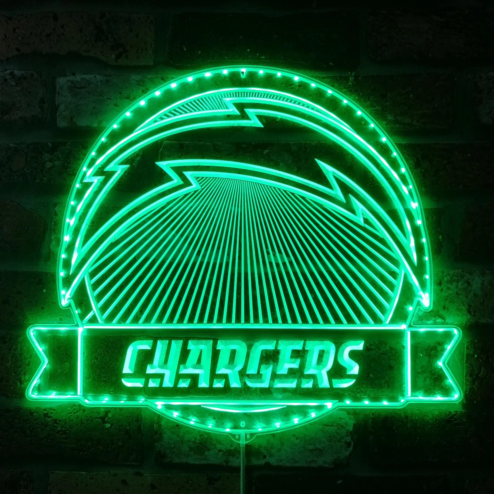 Los Angeles Chargers Neon LED Sign with Dynamic RGB Colors - Image 6