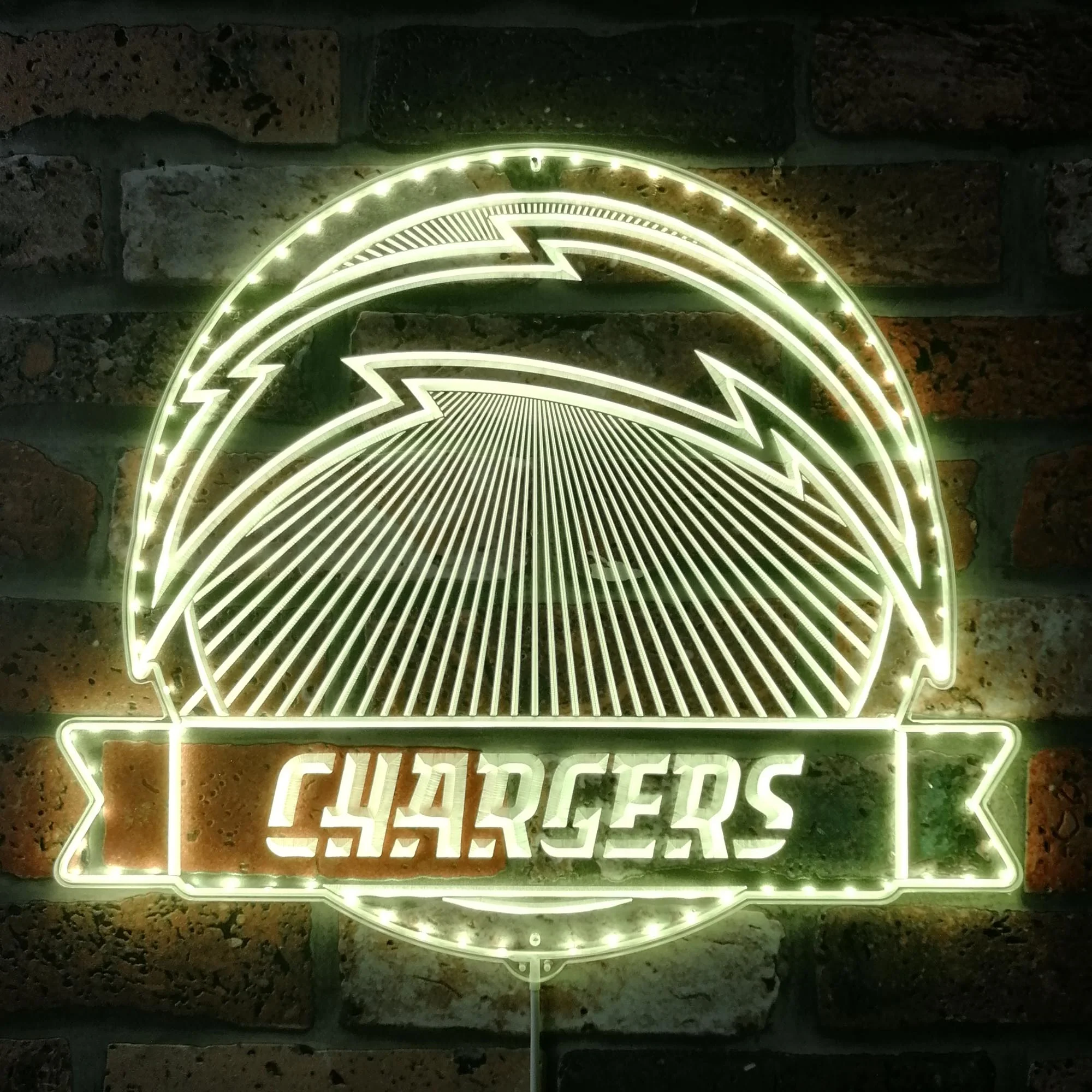 Los Angeles Chargers Neon LED Sign with Dynamic RGB Colors - Image 7
