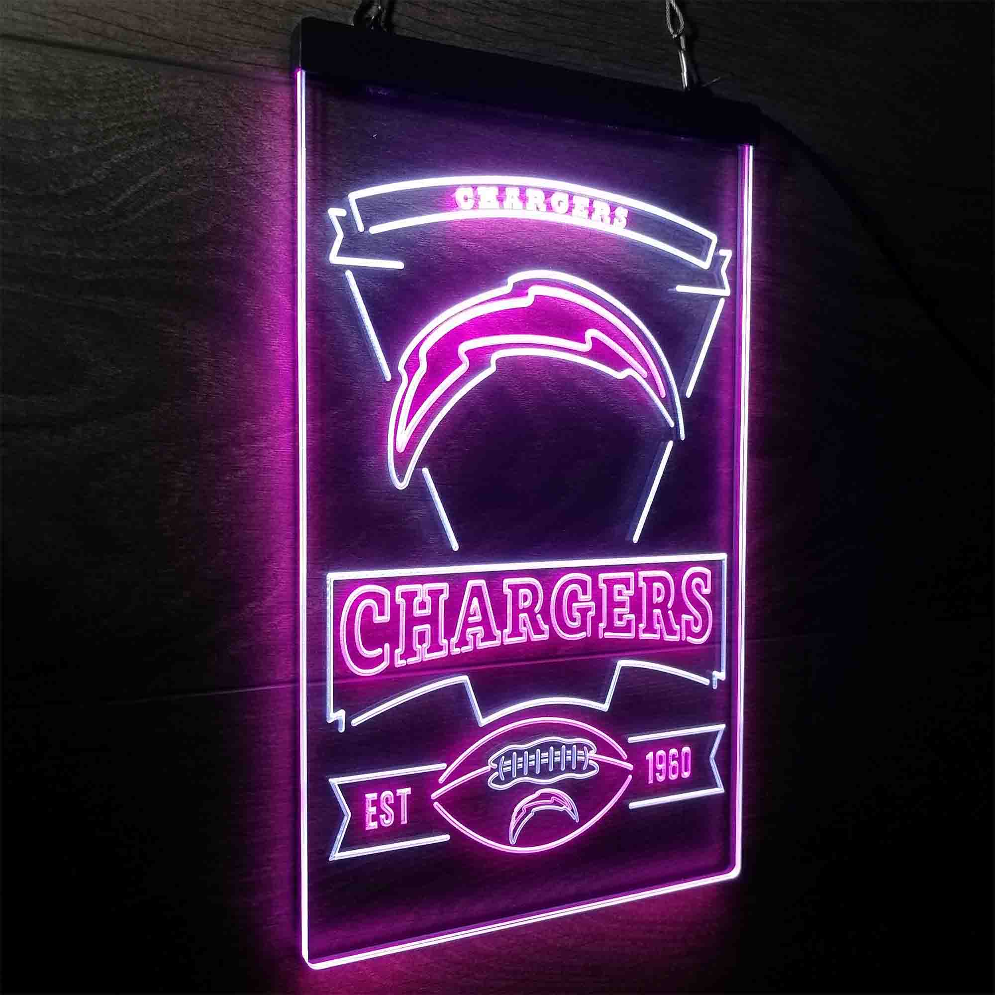 Los Angeles Chargers Est. 1960 Neon-Like LED Sign - Image 21