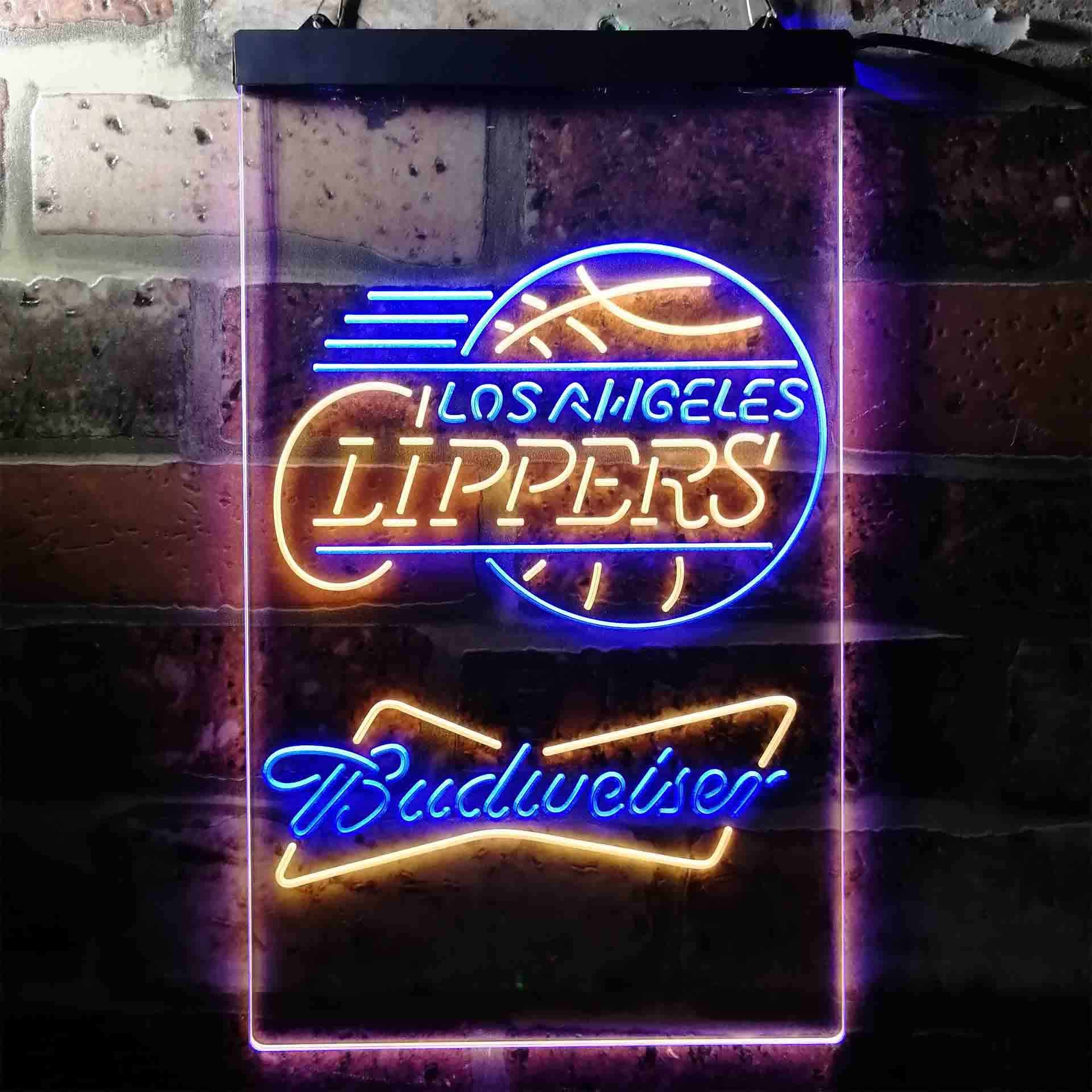 Los Angeles Clippers Budweiser Neon-Like LED Sign