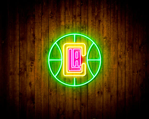 Los Angeles Clippers Logo 3 Handmade Neon Flex LED Sign - Image 4