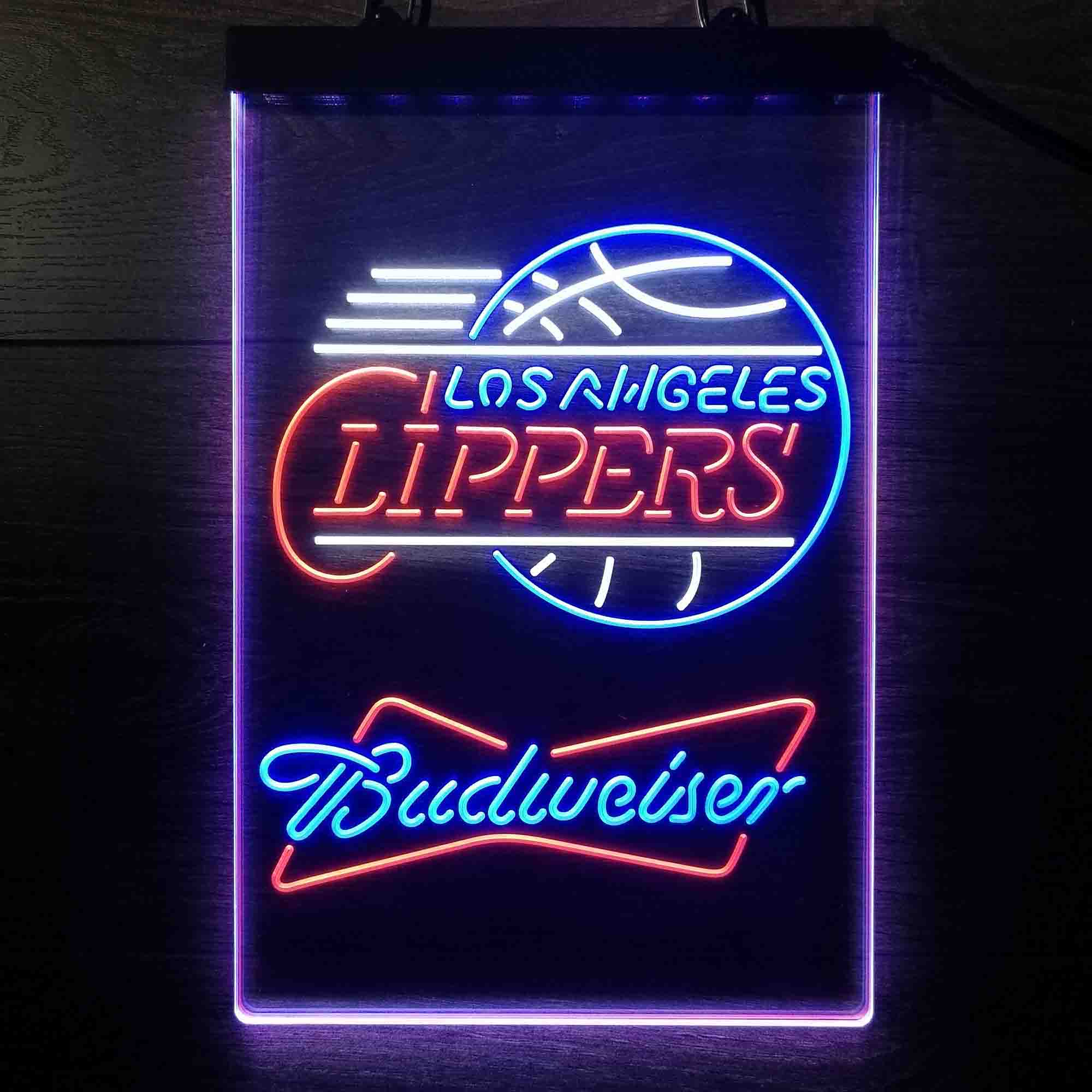 Los Angeles Clippers Nba Budweiser Neon LED Sign 3 Colors - Image 2