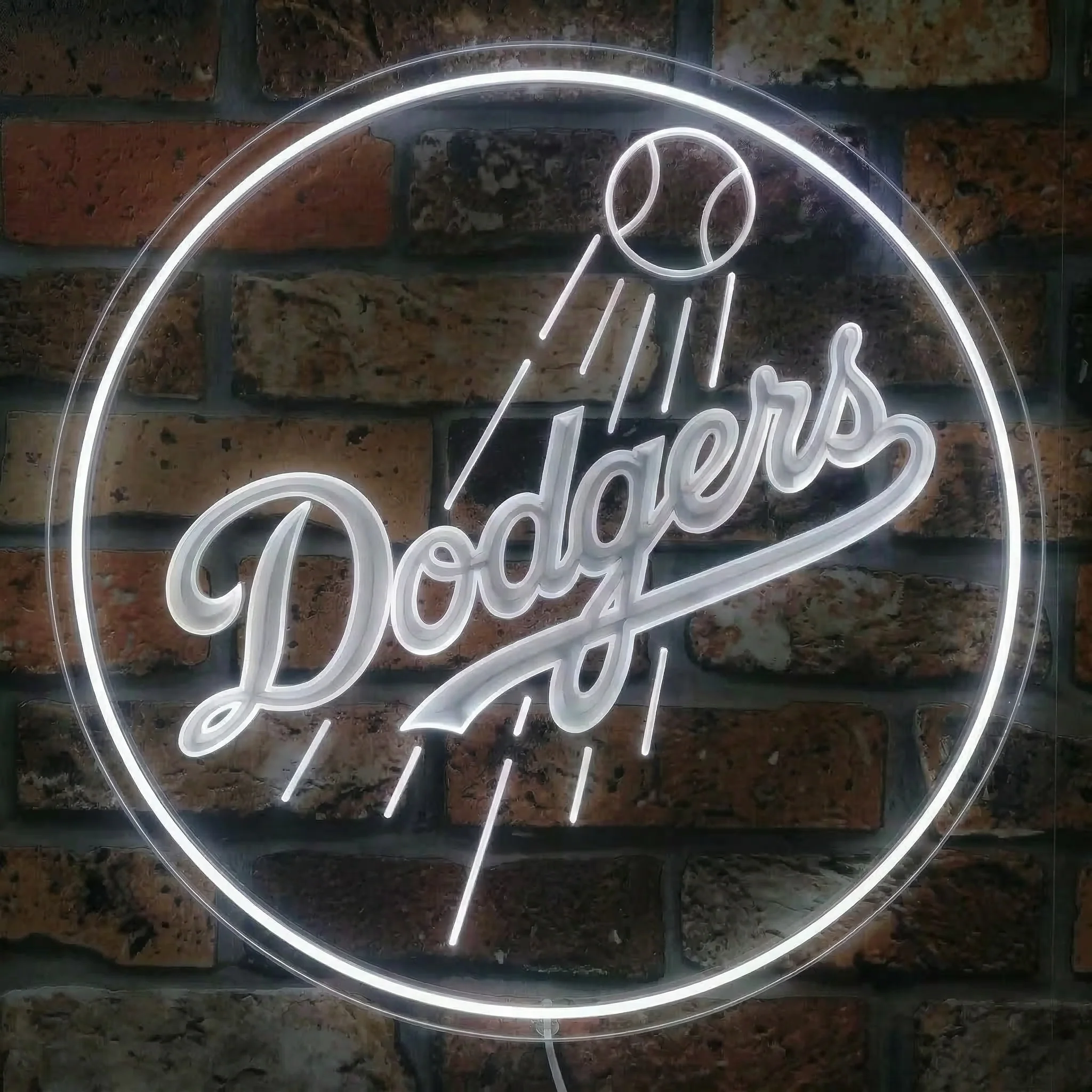 Los Angeles Dodgers Neon LED Sign with Dynamic RGB Colors - Image 3