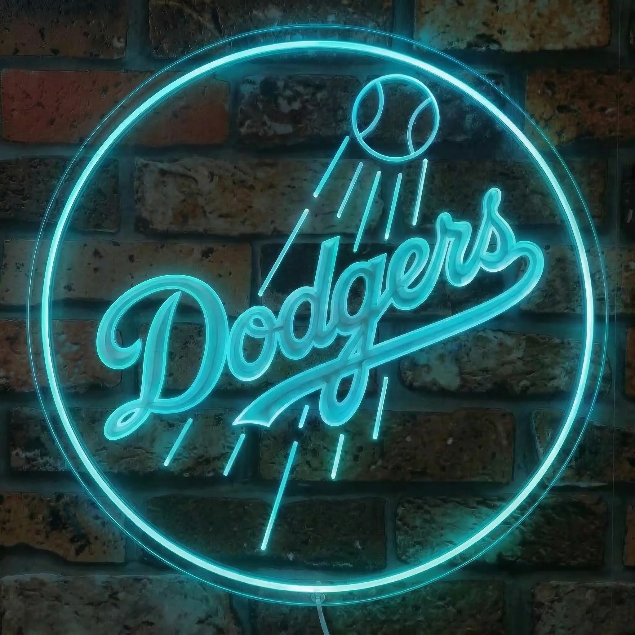 Los Angeles Dodgers Neon LED Sign with Dynamic RGB Colors - Image 4