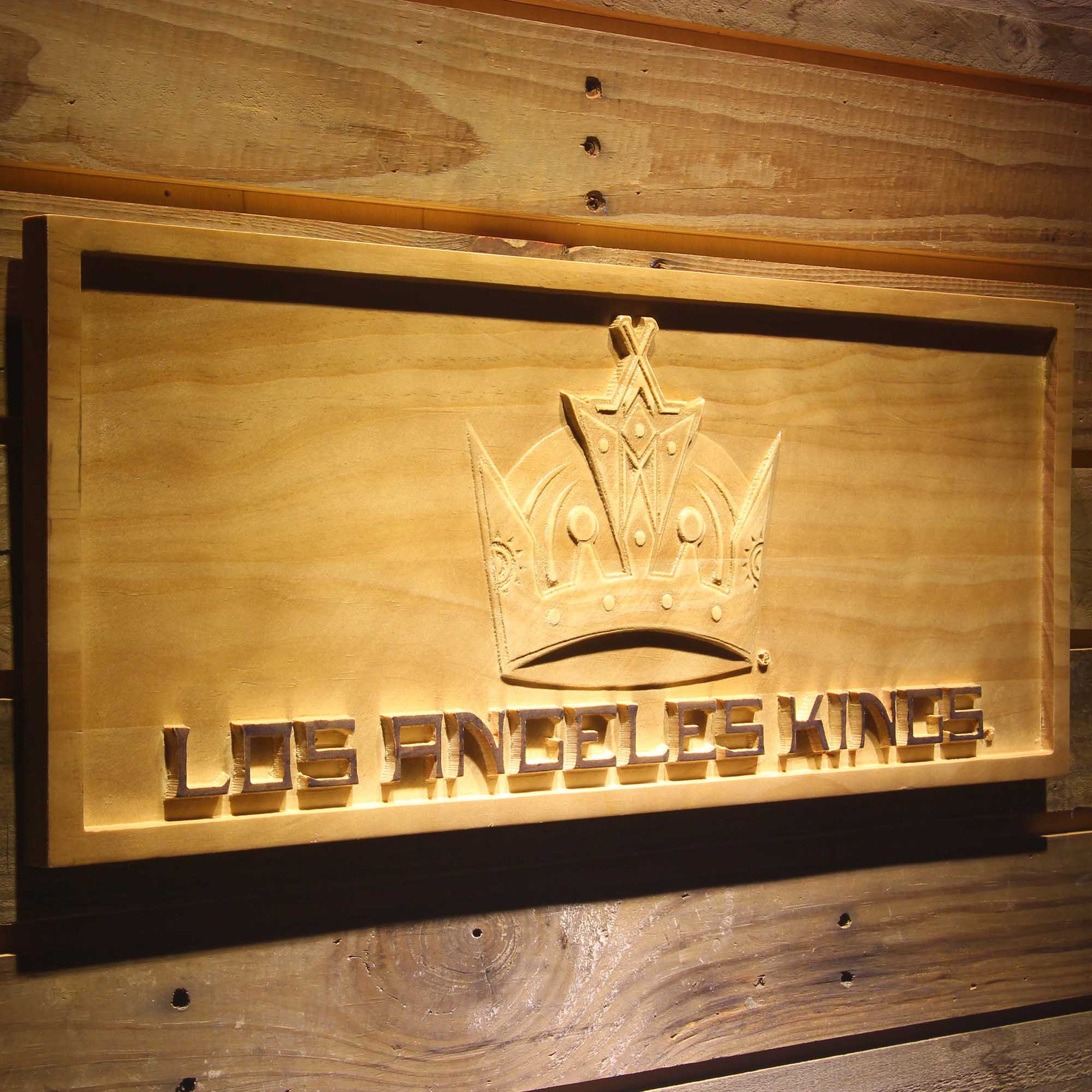 Los Angeles Kings 3D Solid Wooden Craving Sign - Image 2