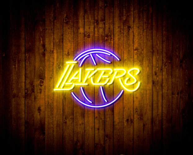 Los Angeles Lakers Logo Handmade Neon Flex LED Sign - Image 7