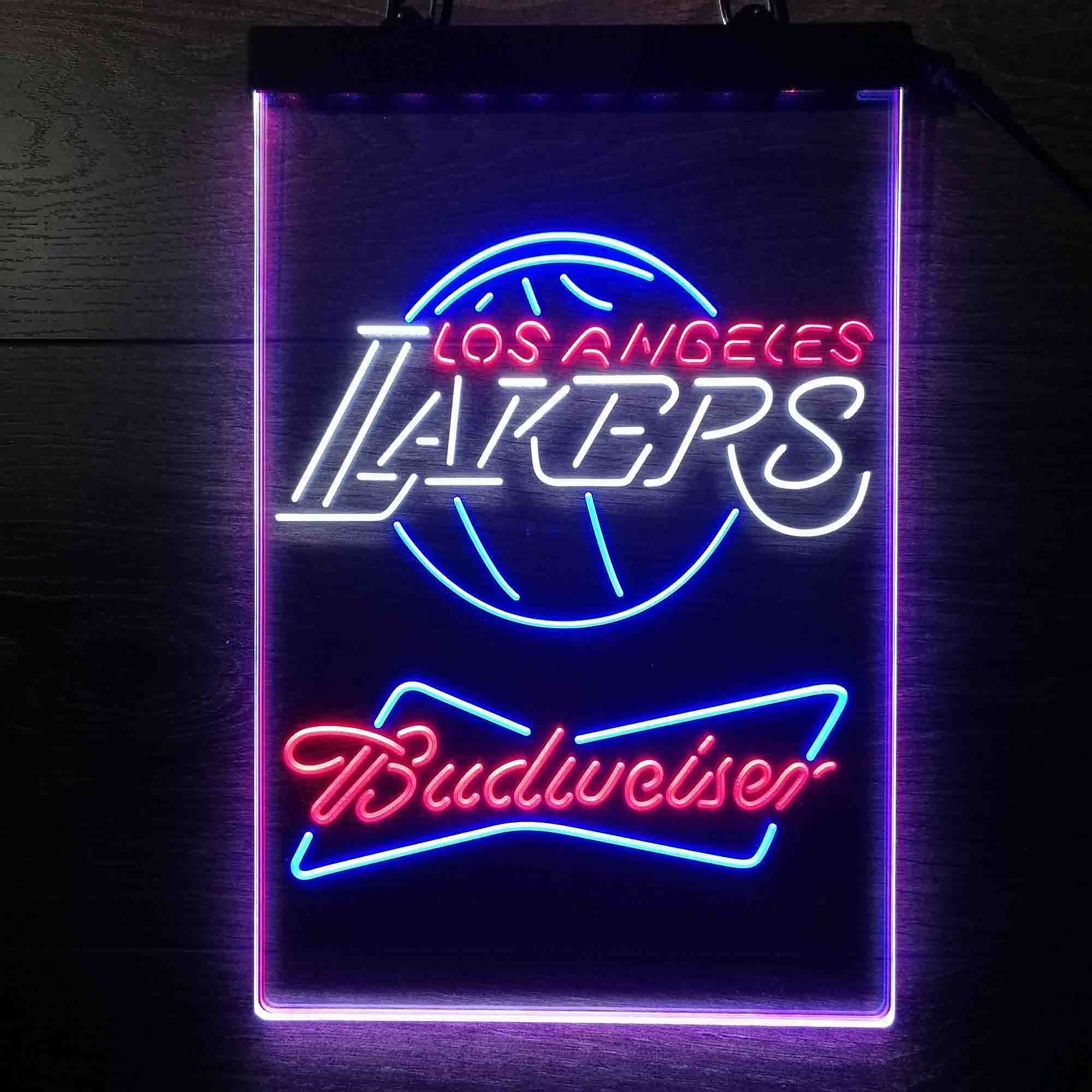 Los Angeles Lakers Nba Budweiser Neon LED Sign 3 Colors