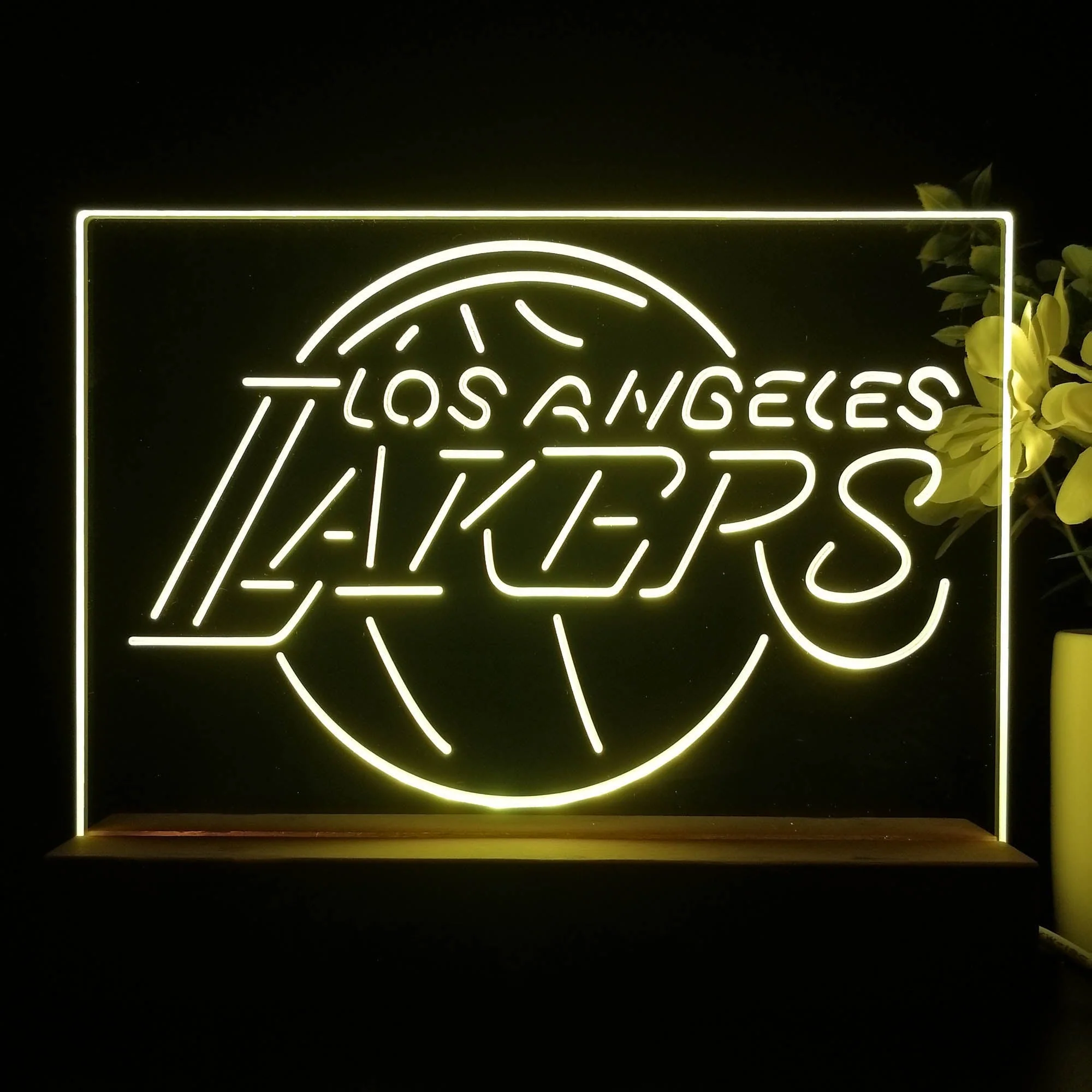 Los Angeles Lakers 3D Illusion Night Light Desk Lamp - Image 3