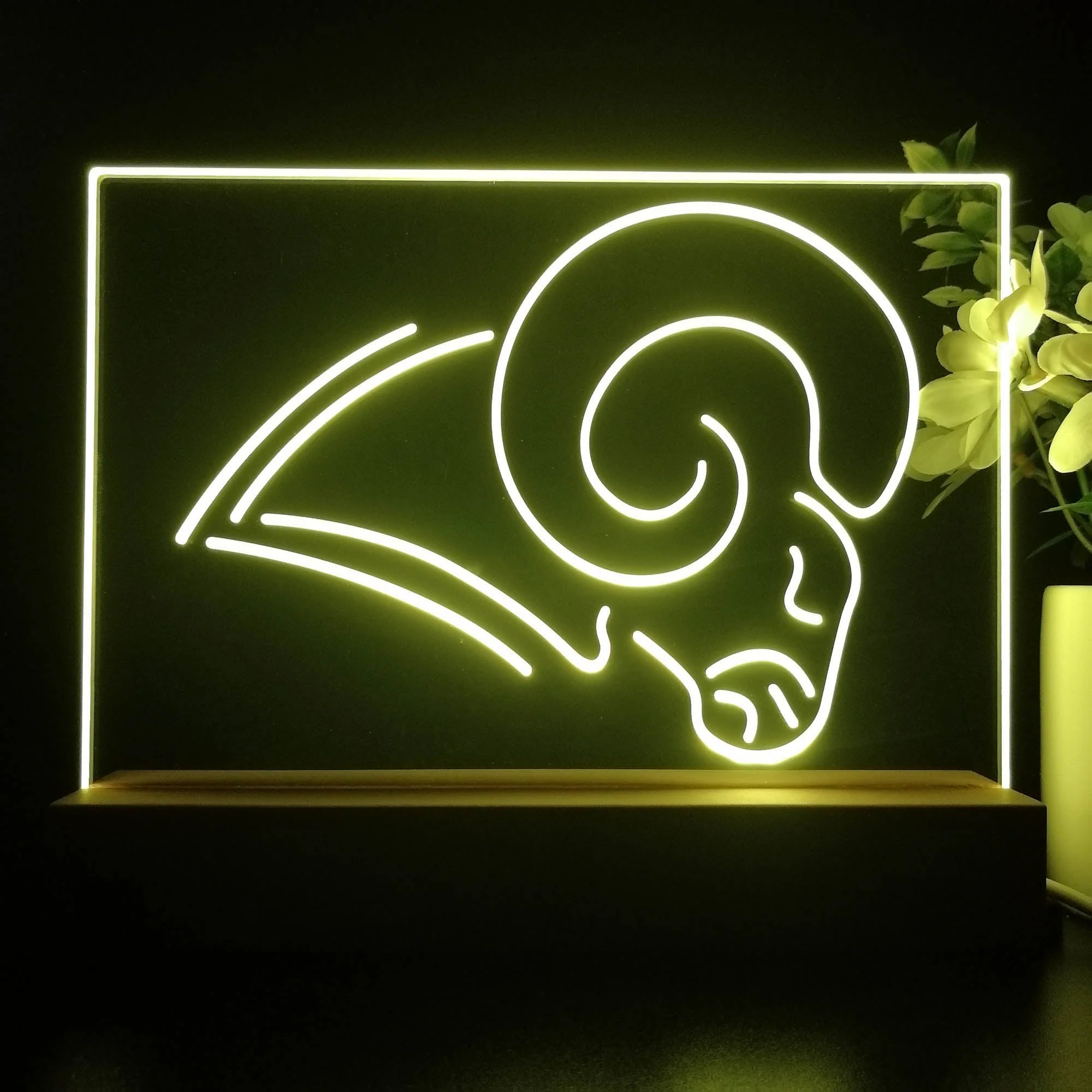 Los Angeles Rams 3D Illusion Night Light Desk Lamp - Image 3