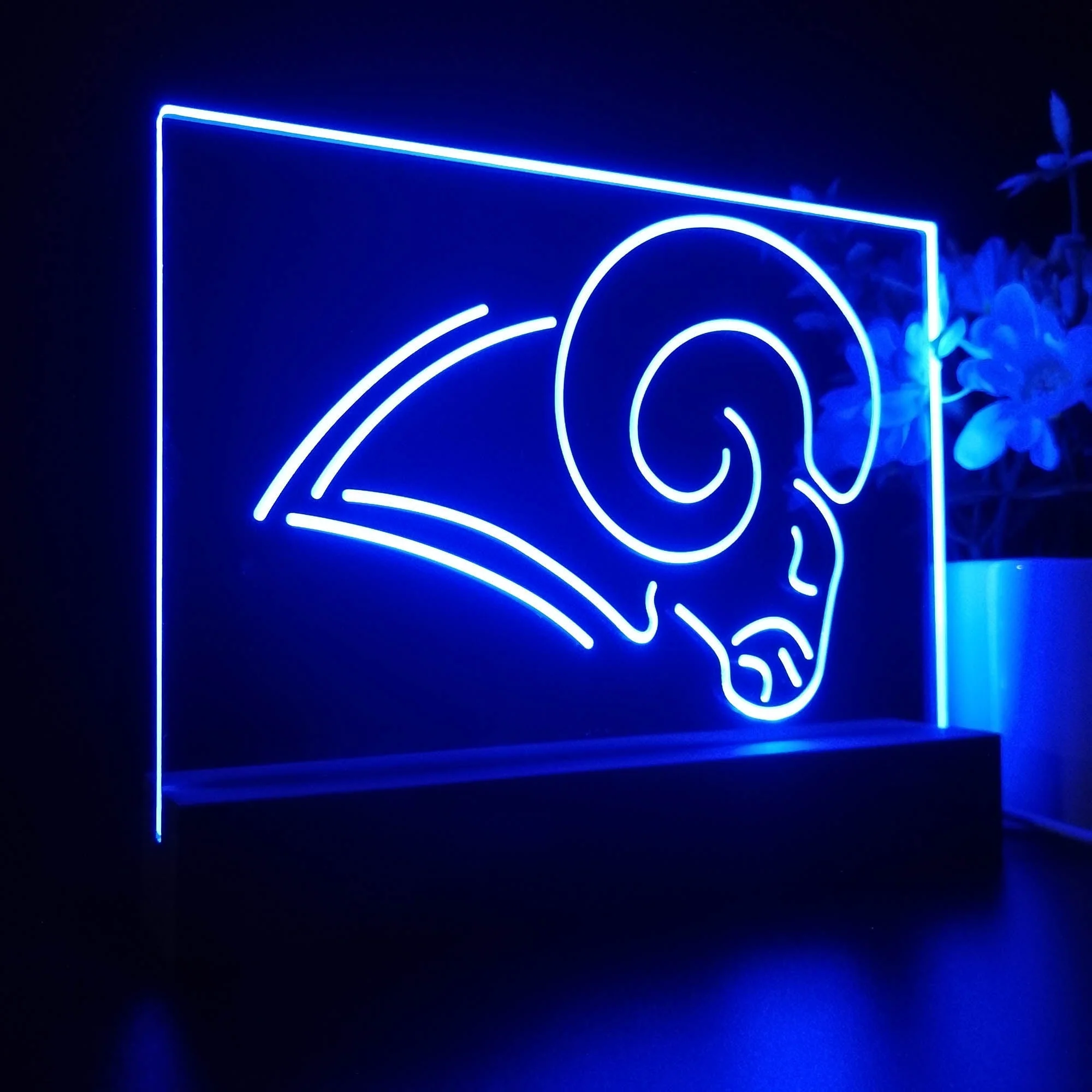 Los Angeles Rams 3D Illusion Night Light Desk Lamp - Image 5