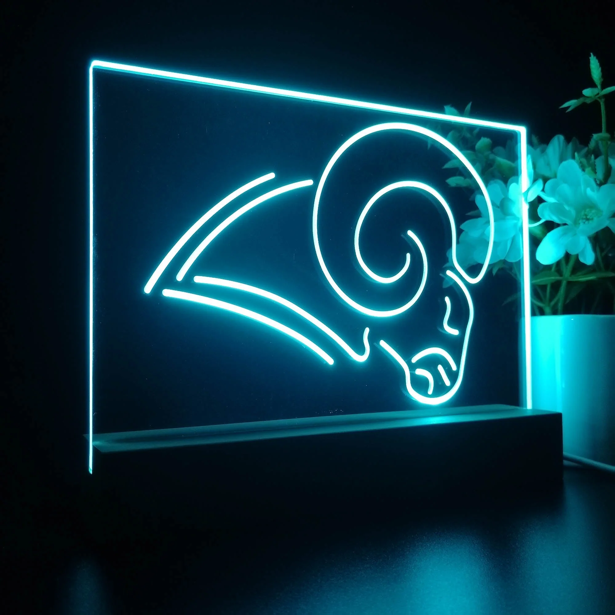 Los Angeles Rams 3D Illusion Night Light Desk Lamp - Image 6