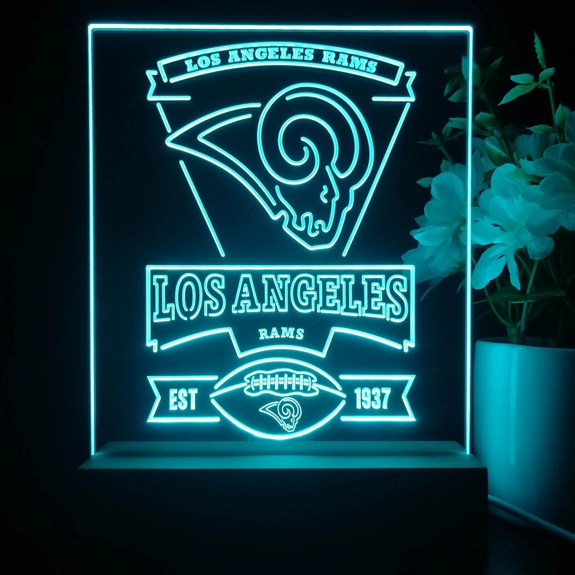Los Angeles Rams Souvenir Neon Sign Pub Bar Lamp - Image 4