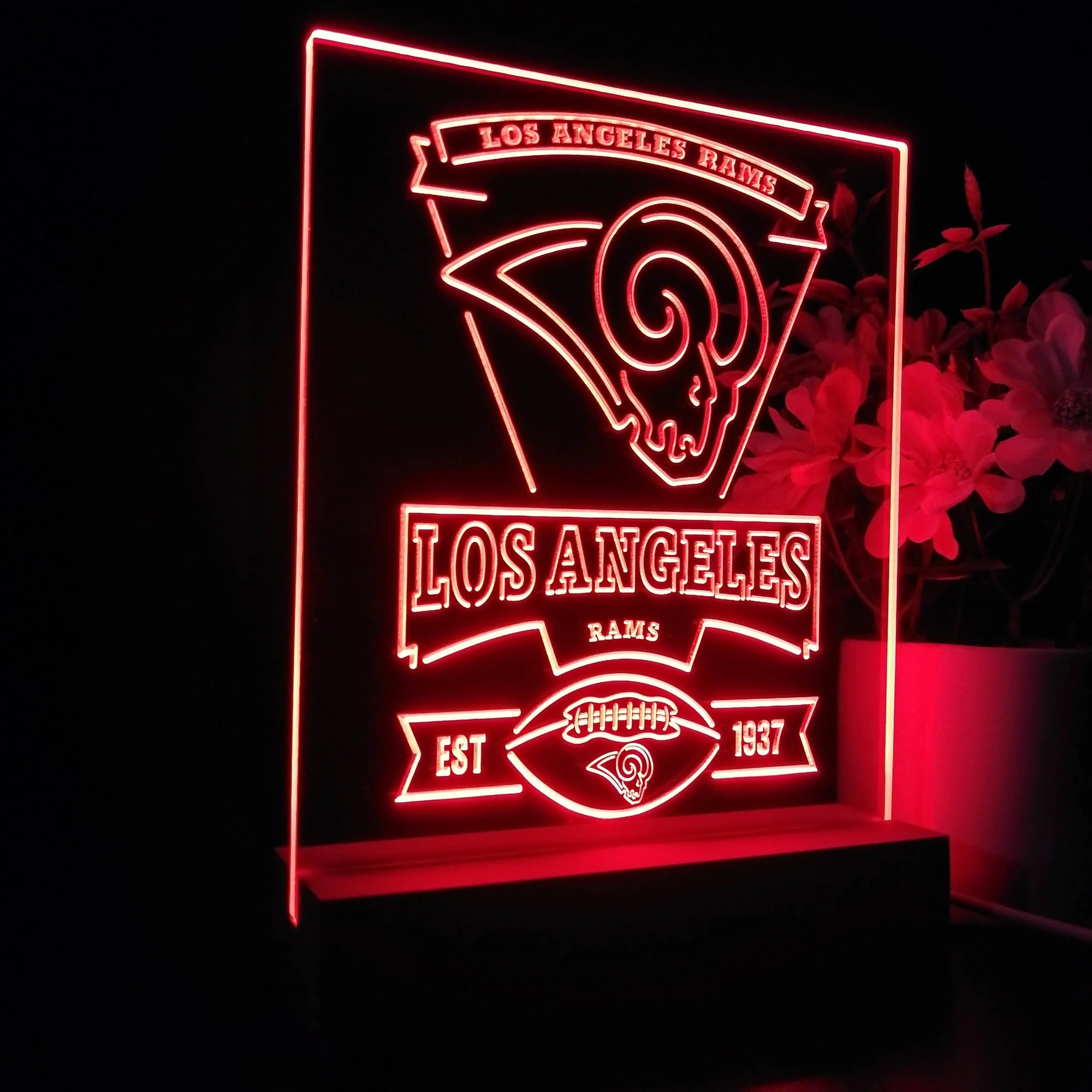 Los Angeles Rams Souvenir Neon Sign Pub Bar Lamp - Image 5
