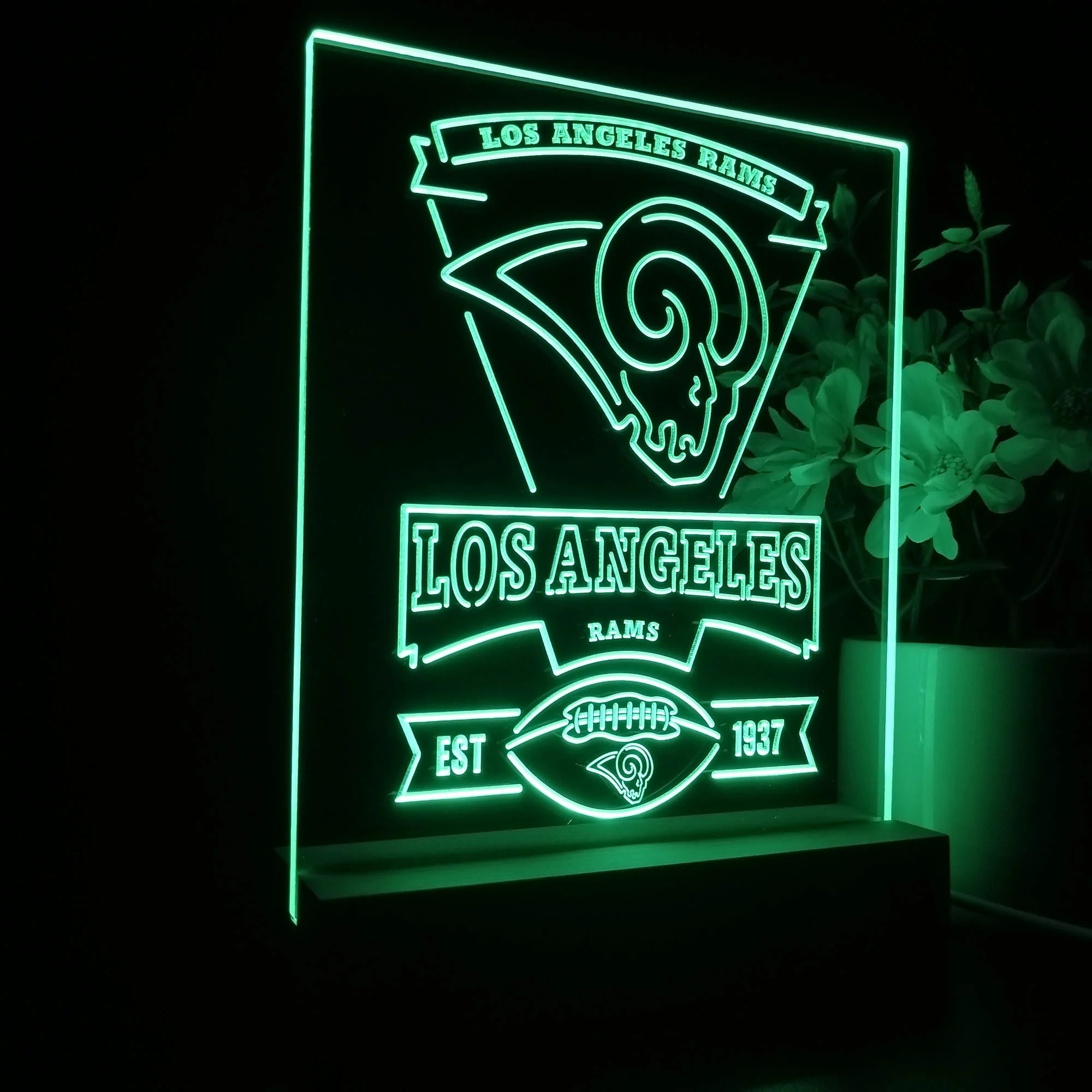 Los Angeles Rams Souvenir Neon Sign Pub Bar Lamp - Image 6