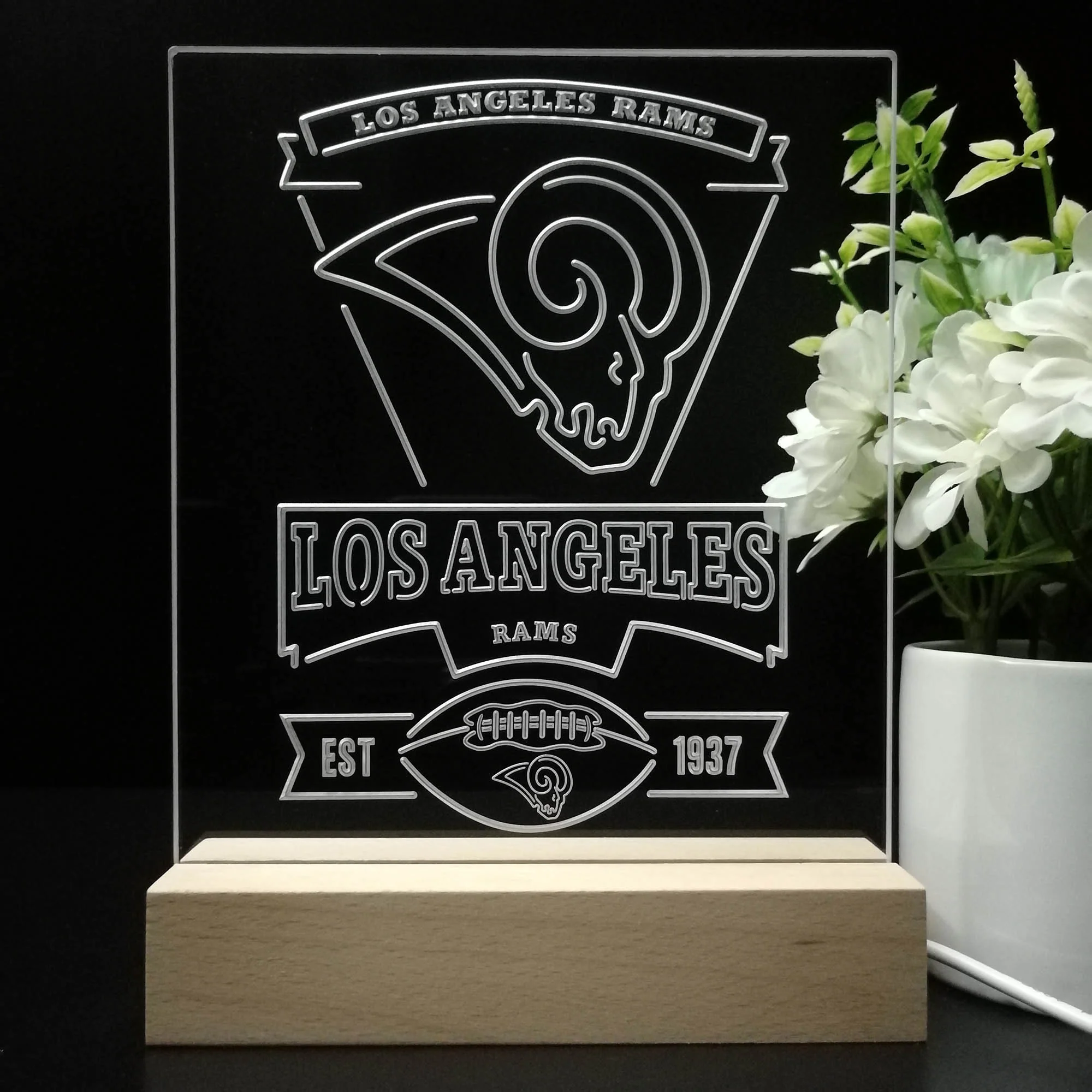 Los Angeles Rams Souvenir Neon Sign Pub Bar Lamp - Image 8