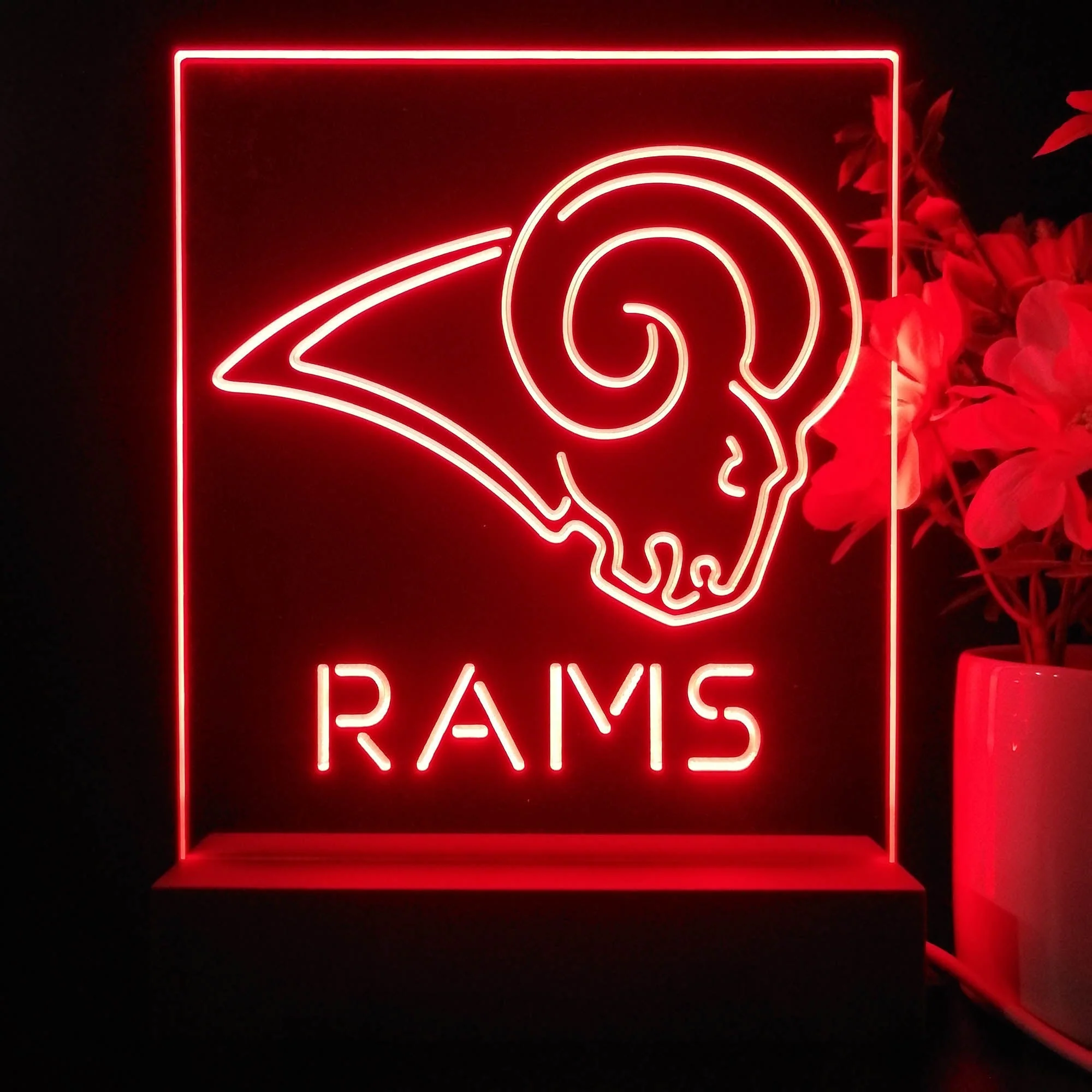 Los Angeles Rams Football Bar Neon Sign Table Top Lamp - Image 4