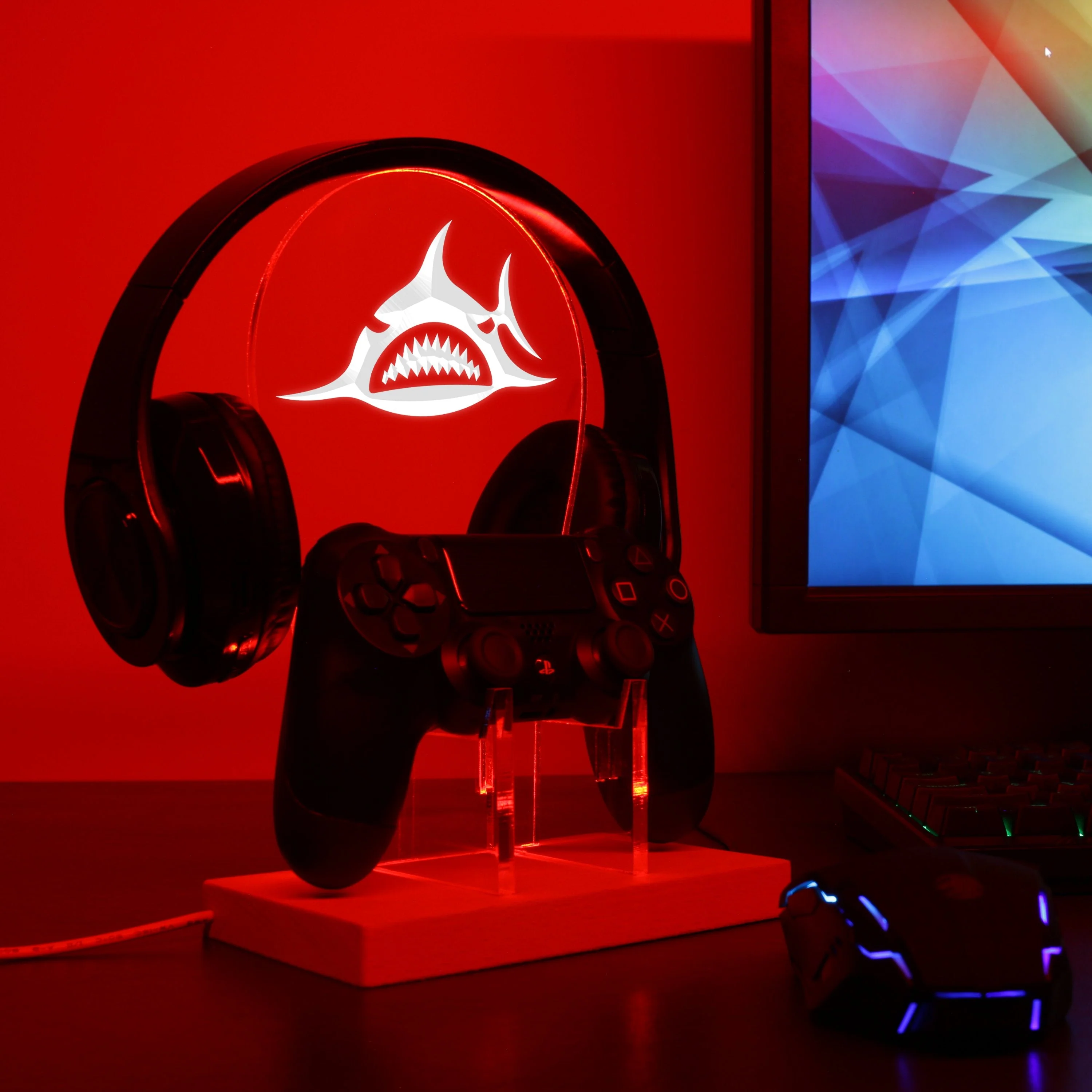 Los Angeles Sharks LED Gaming Headset Controller Stand - Image 3