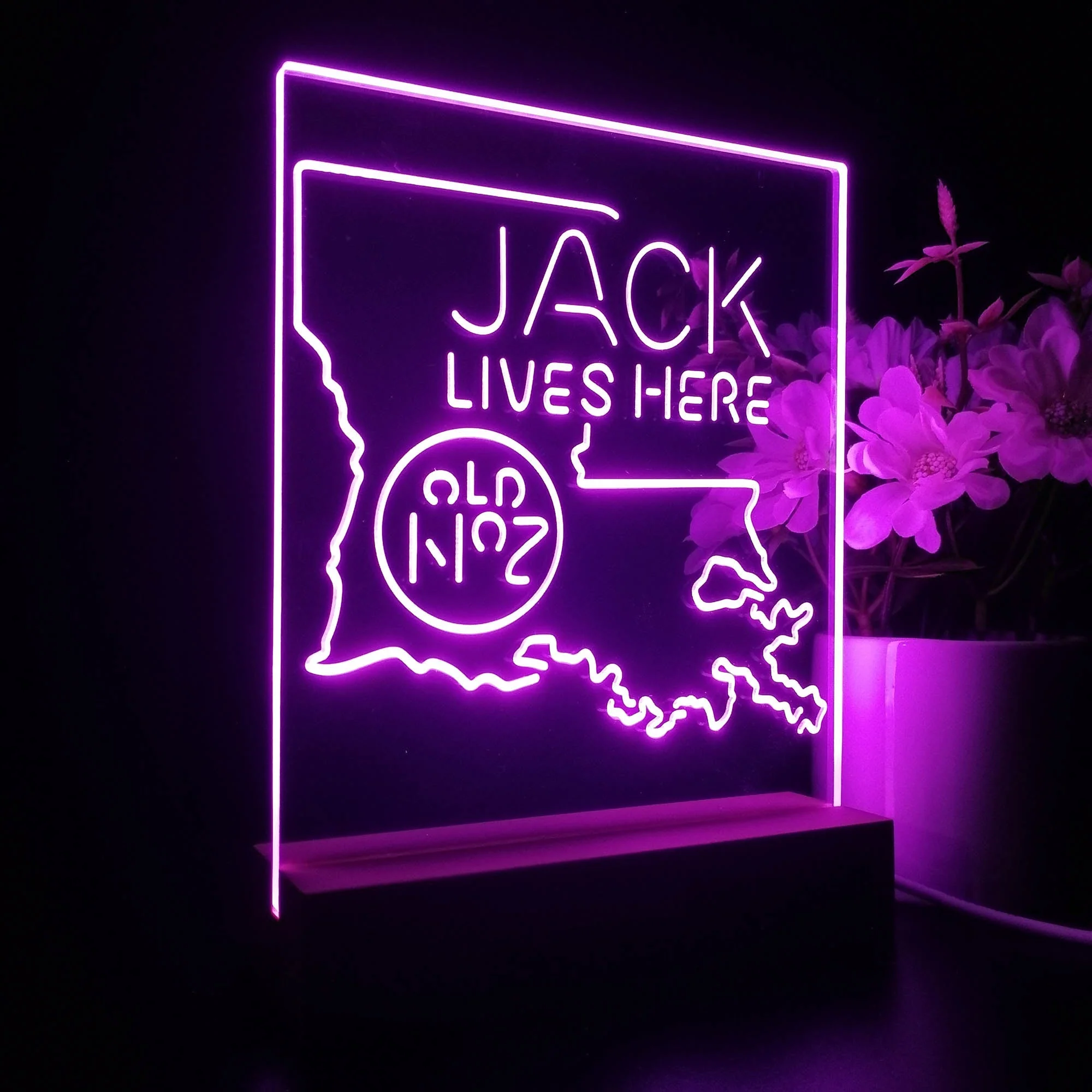Louisiana Jack Lives Here 3D Illusion Night Light Desk Lamp - Image 5