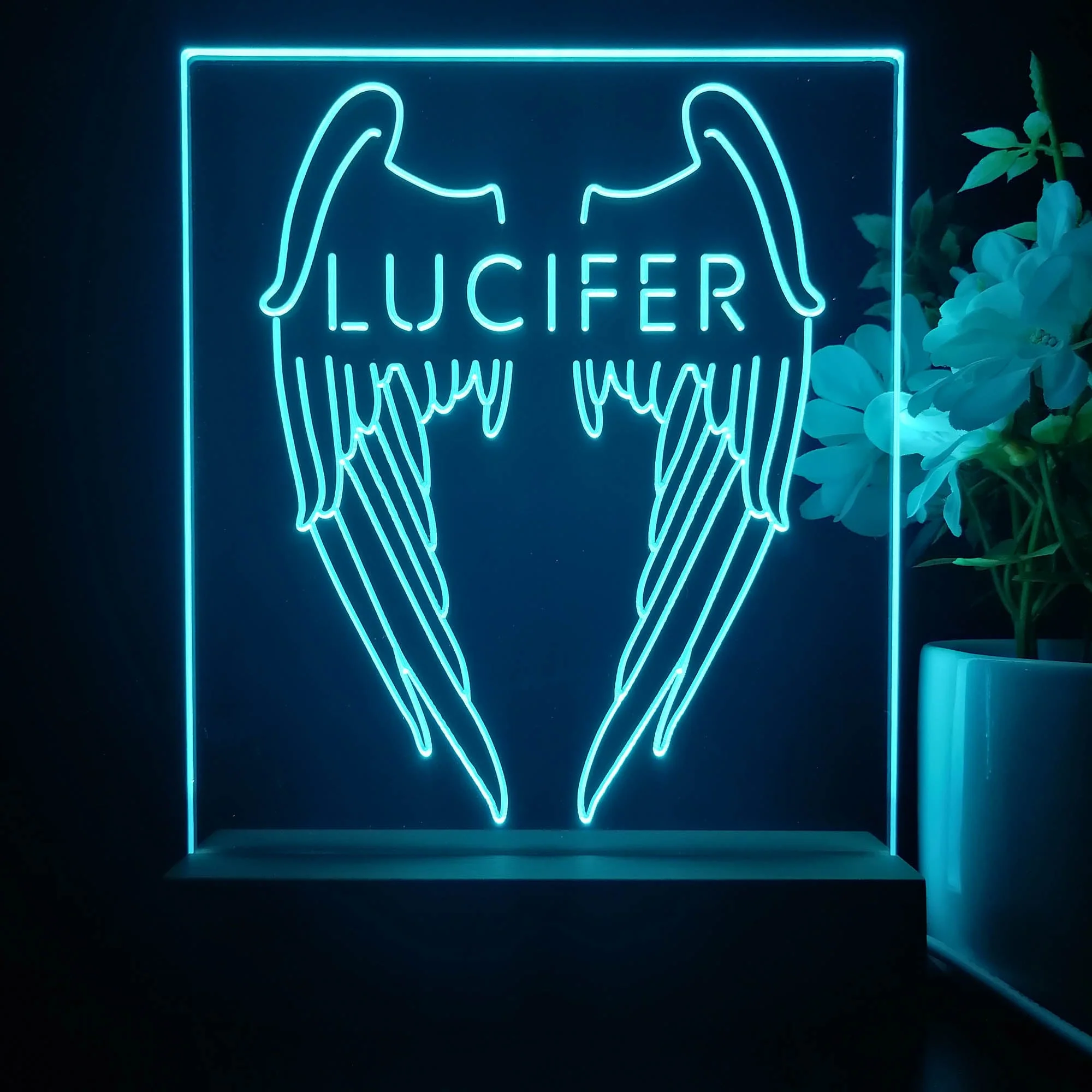 Lucifer Wing 3D Illusion Night Light Desk Lamp - Image 4