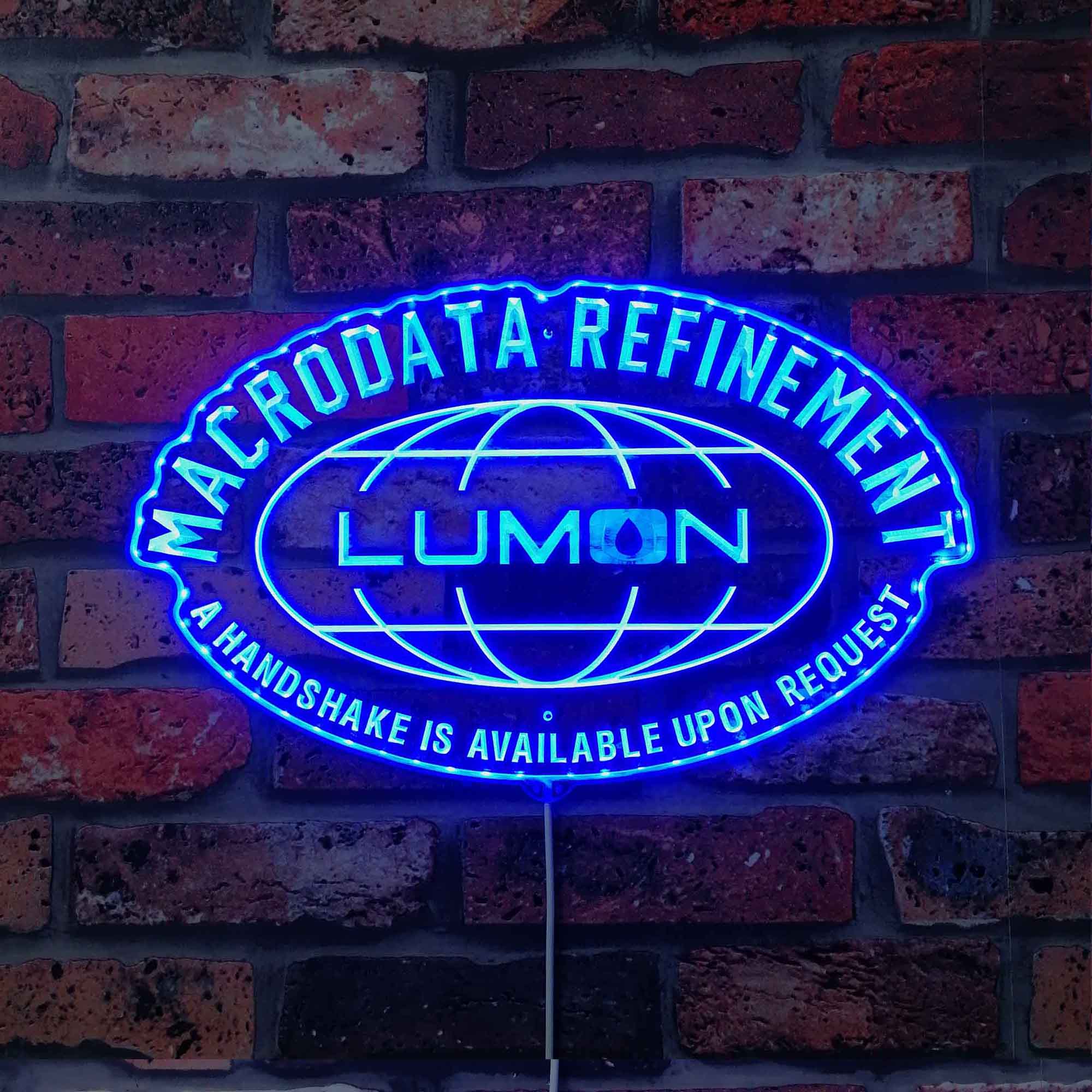 Lumon Industries Inspired Neon LED Sign with Dynamic RGB Colors