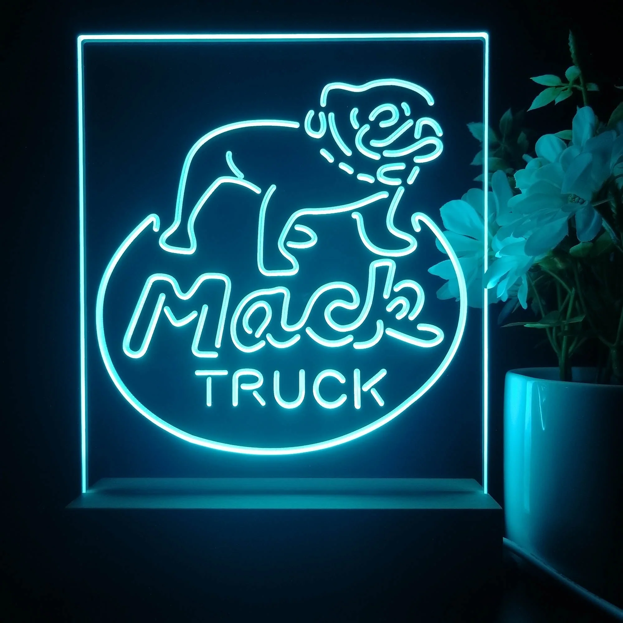 Mack Truck Garage 3D Illusion Night Light Desk Lamp - Image 3