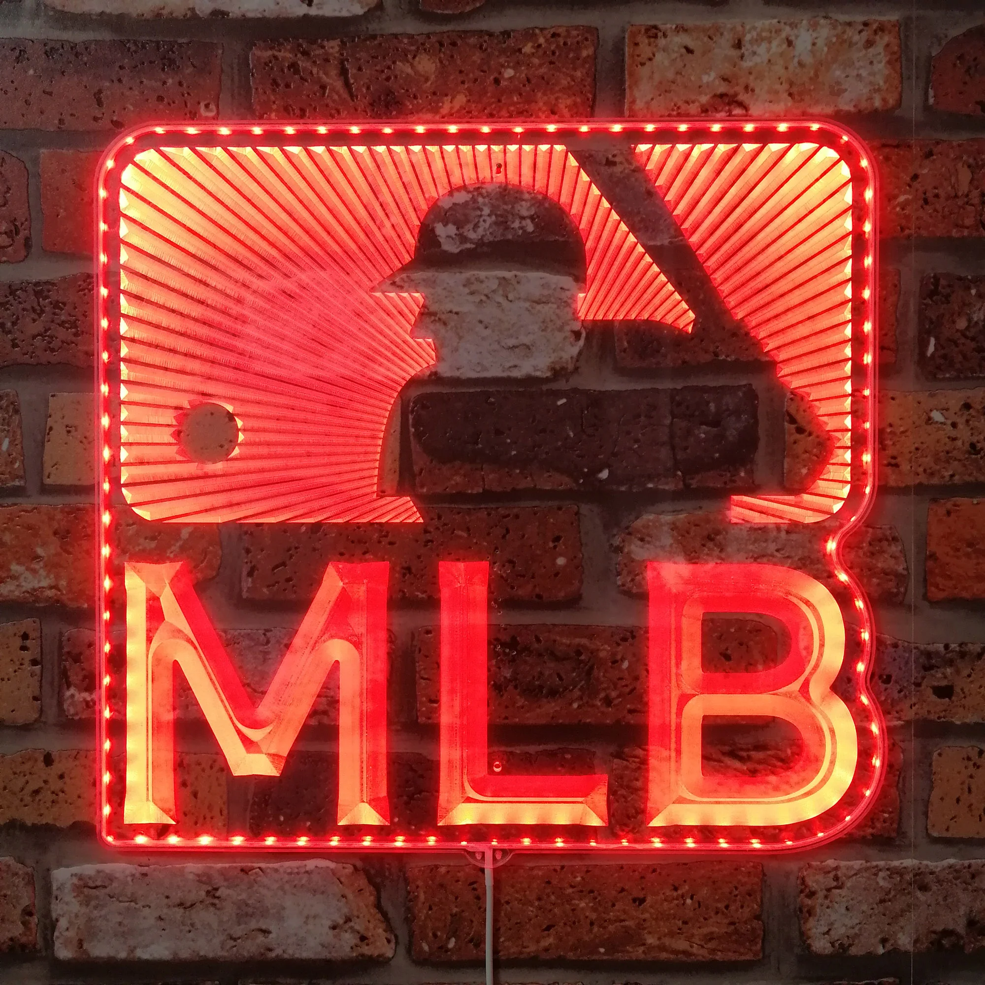 Major League Baseball Logo Neon LED Sign with Dynamic RGB Colors - Image 3