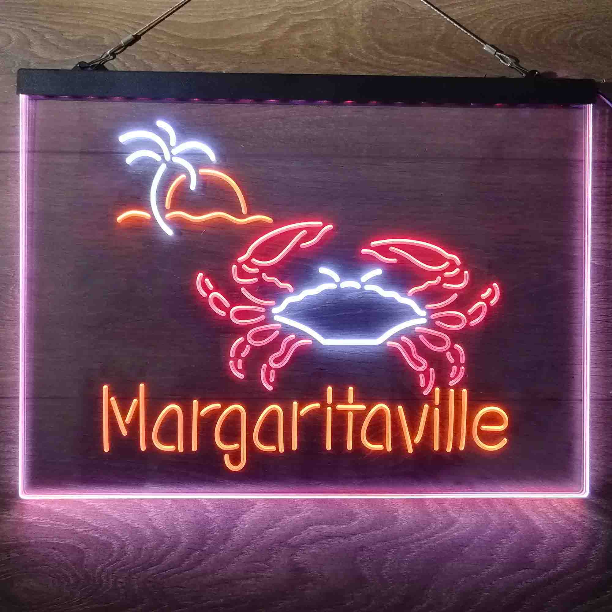 Margaritaville Crab Neon 3-Color LED Sign - Image 3