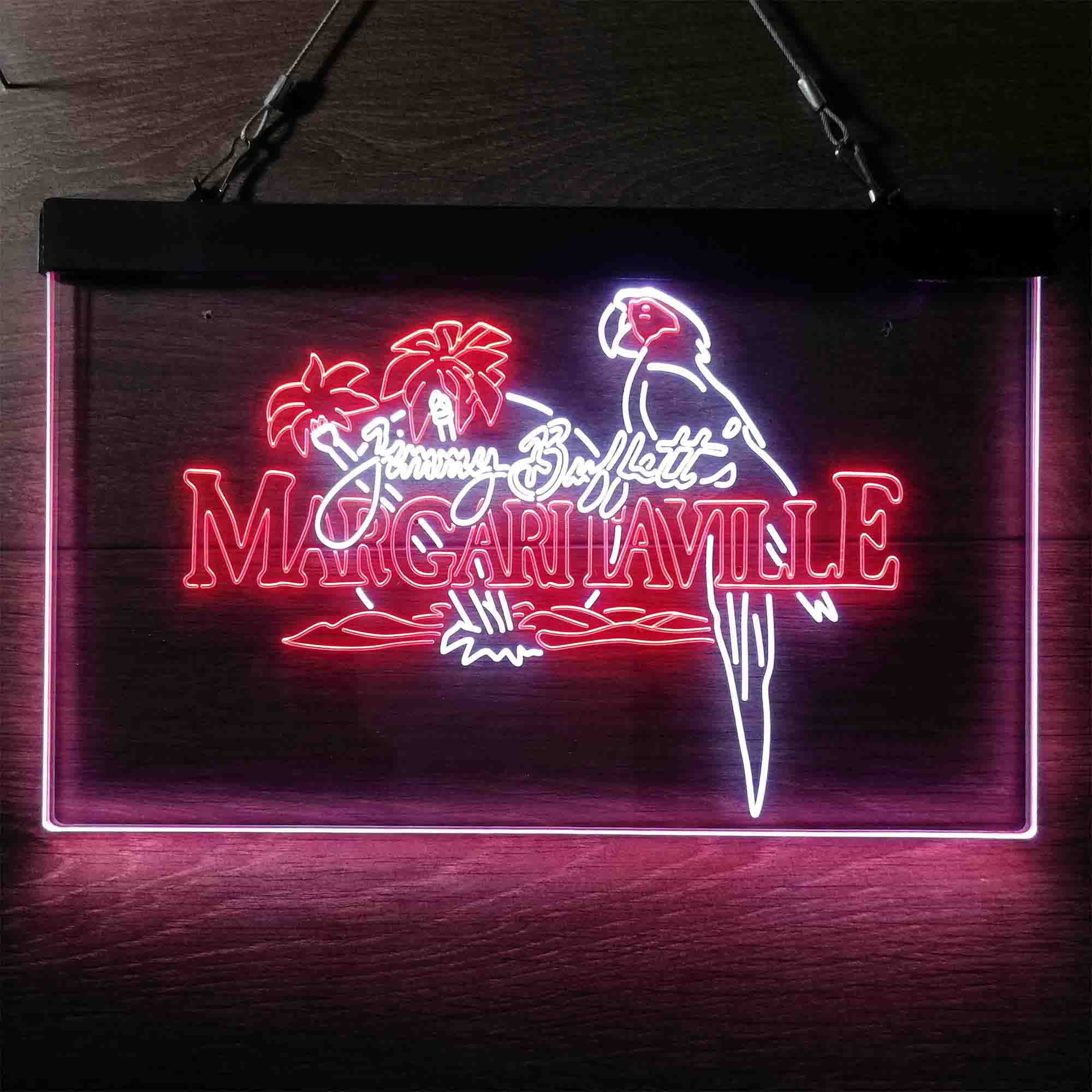Margaritaville Jimmy Buffett Parrot Neon-Like LED Sign - Image 11