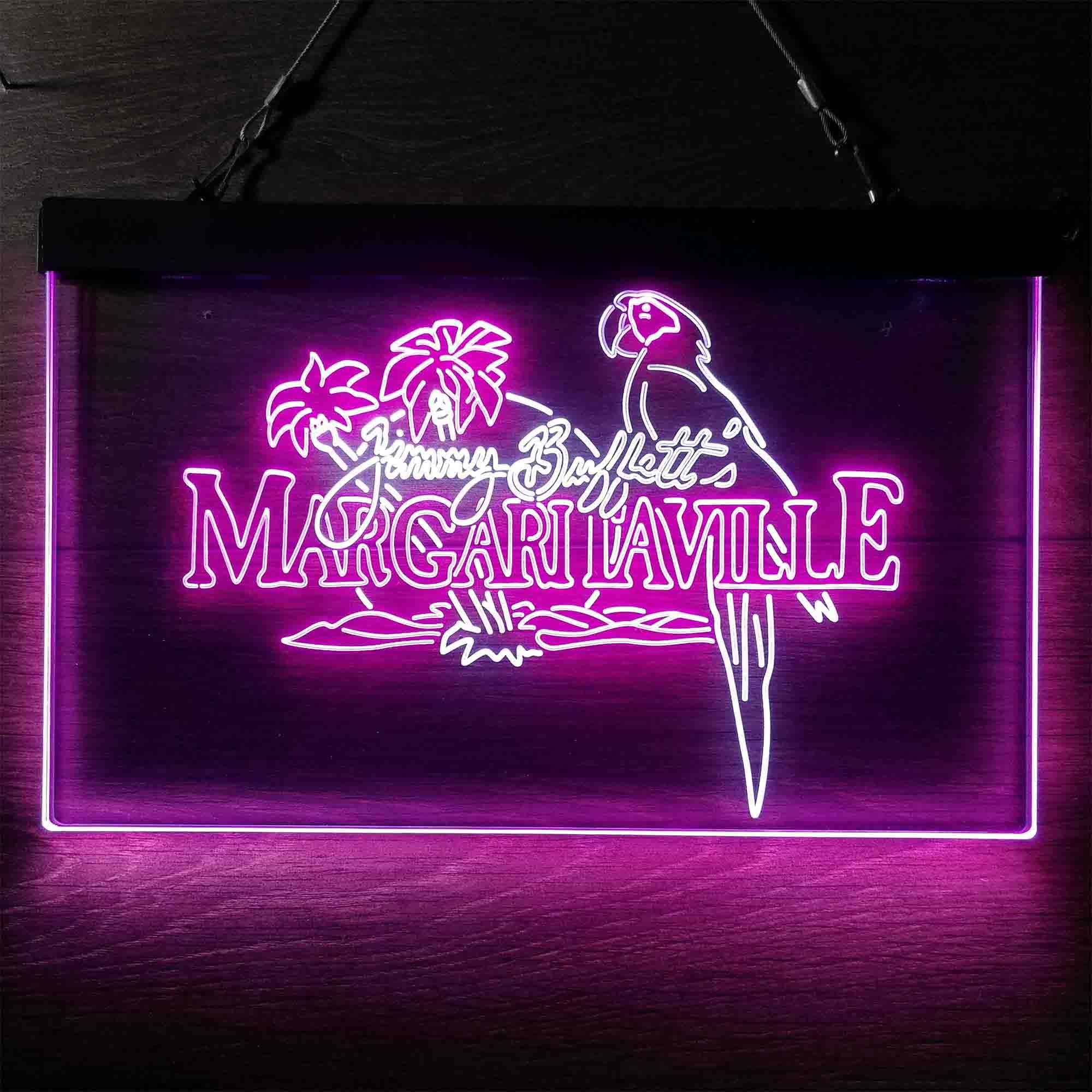 Margaritaville Jimmy Buffett Parrot Neon-Like LED Sign - Image 2