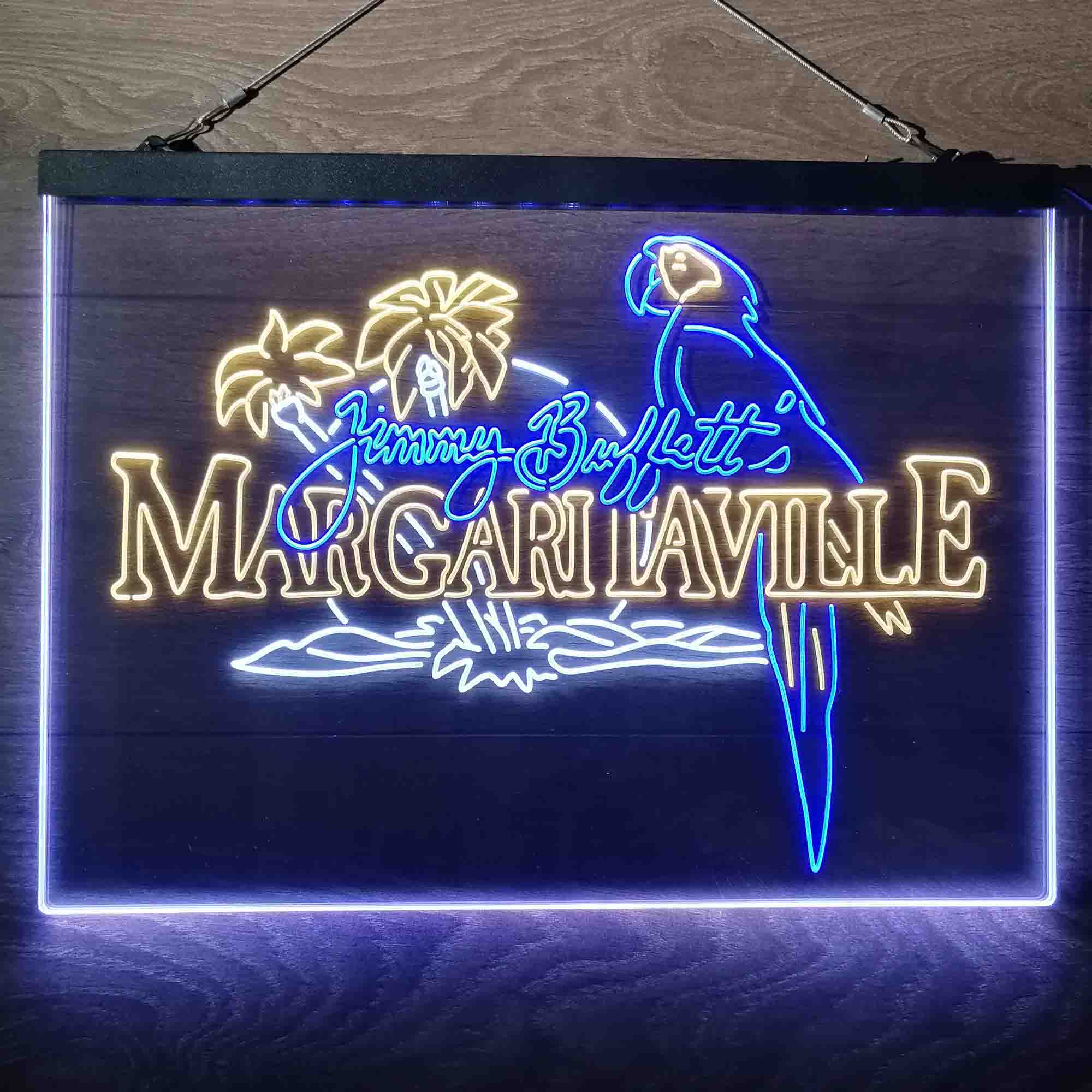 Margaritaville Jimmy Buffett Parrot Neon-Like LED Sign - Image 25