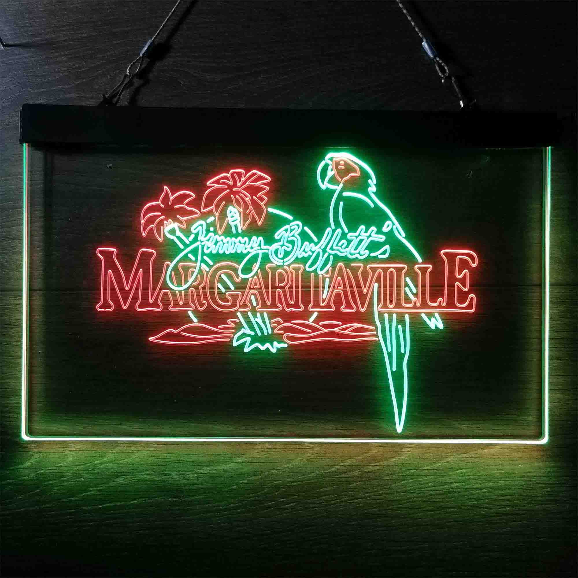 Margaritaville Jimmy Buffett Parrot Neon-Like LED Sign - Image 3
