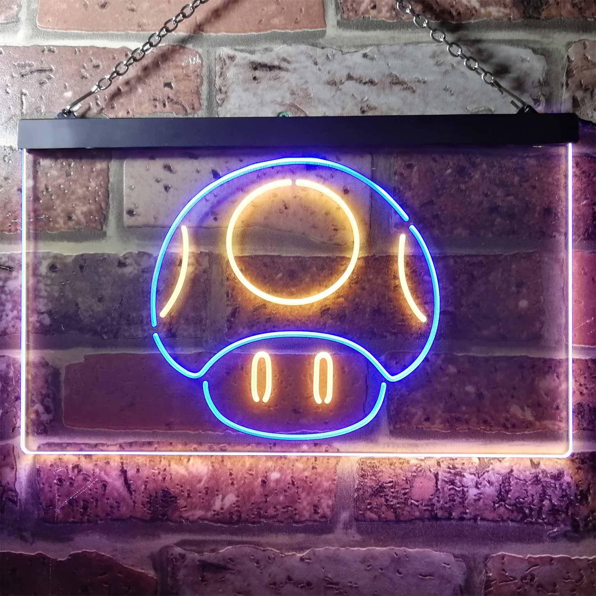 Super Mario Bros. Mushroom Neon Light LED Sign - Image 3