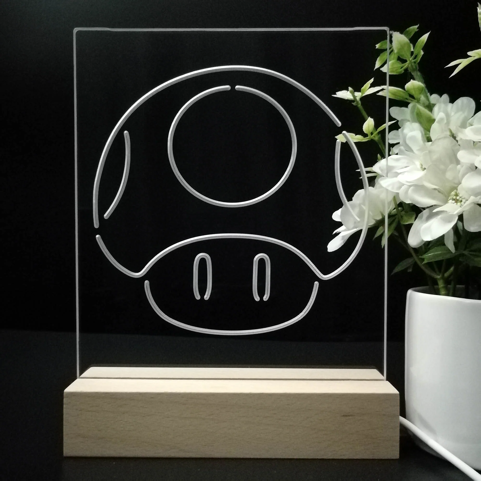 Mario Mushroom Game Room LED Sign Lamp Display - Image 8