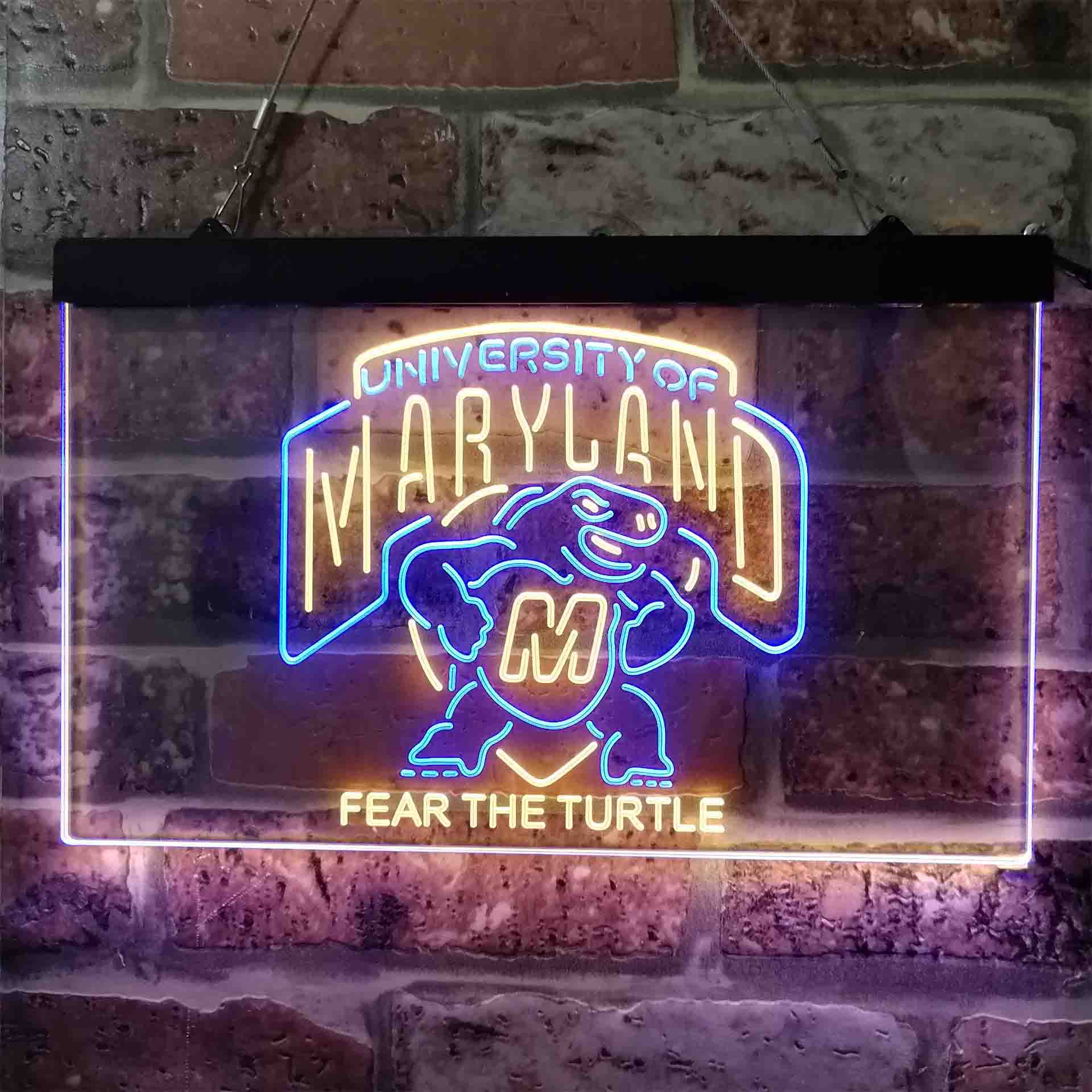 University of Maryland Fear The Turtle Neon-Like LED Sign