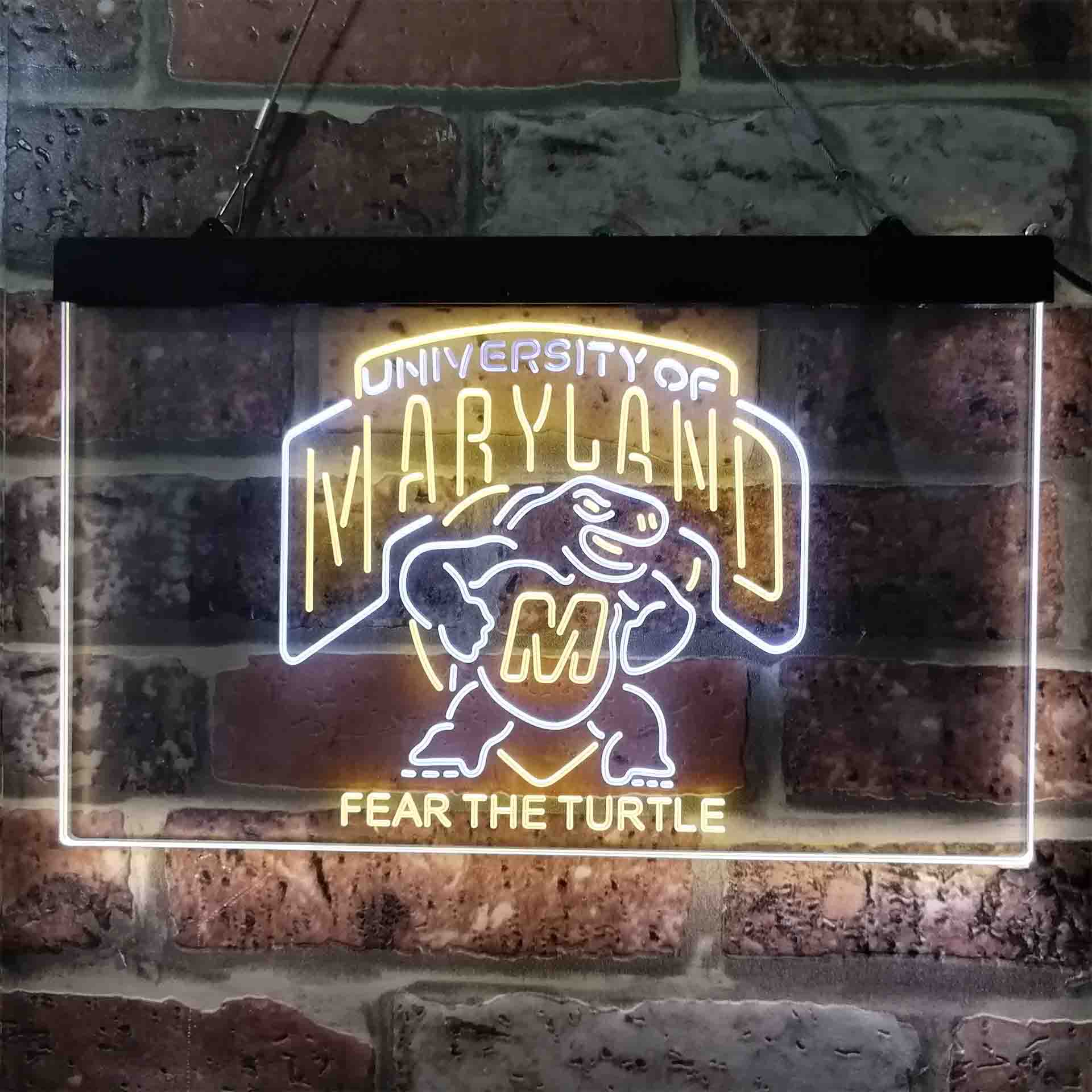University of Maryland Fear The Turtle Neon-Like LED Sign - Image 11