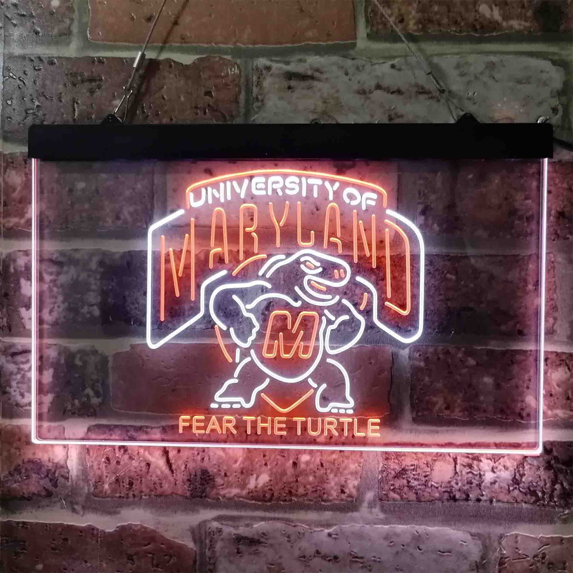 University of Maryland Fear The Turtle Neon-Like LED Sign - Image 12