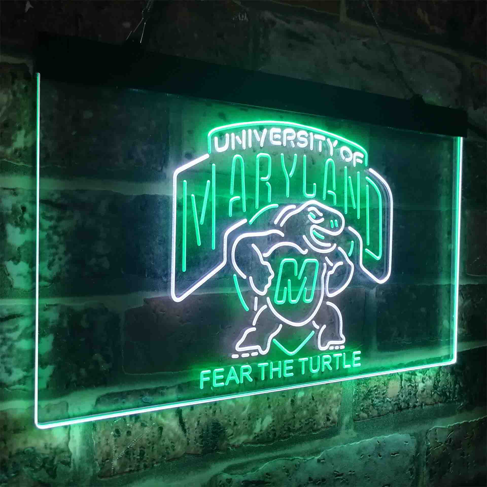 University of Maryland Fear The Turtle Neon-Like LED Sign - Image 17